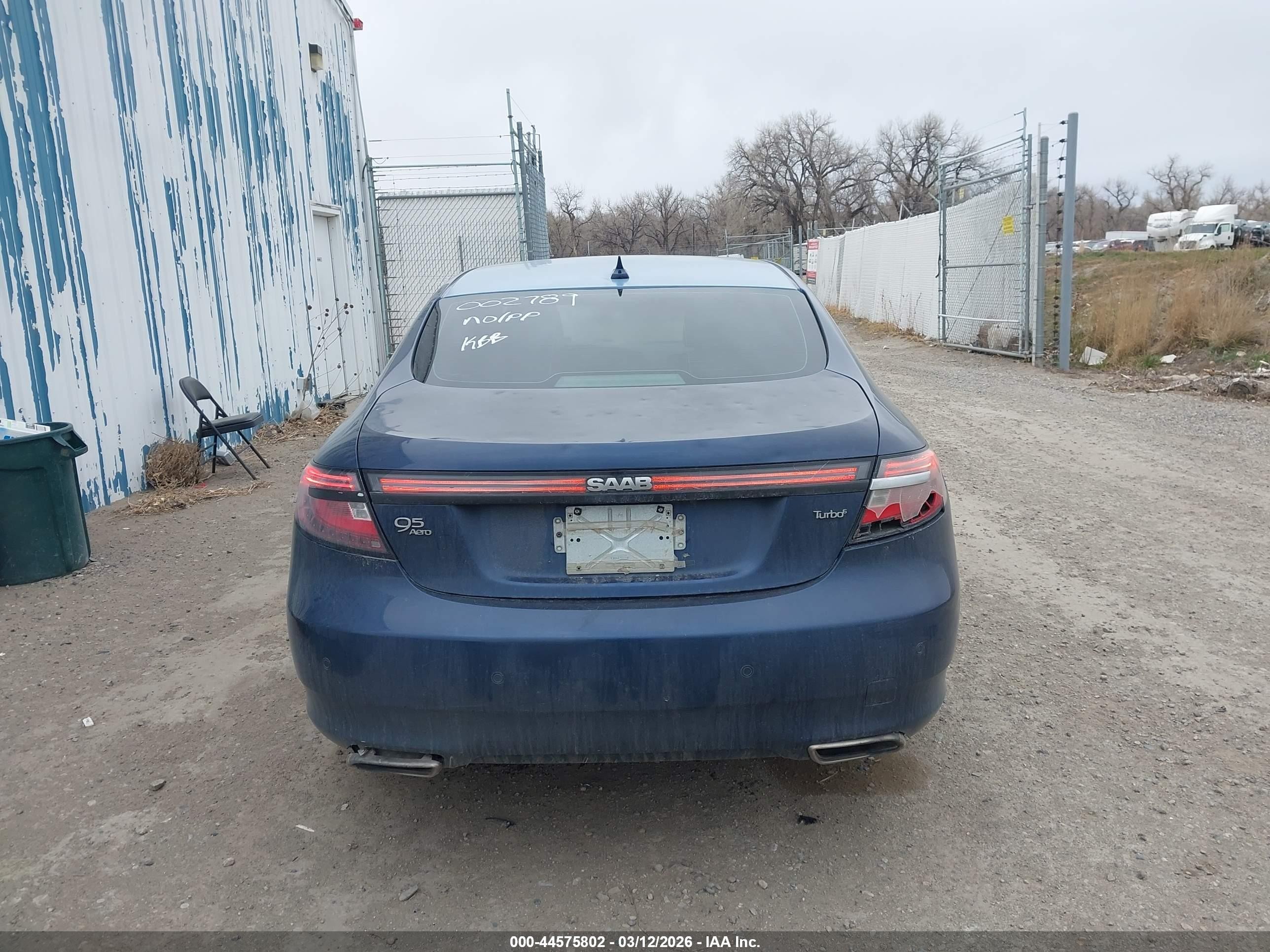 2010 Saab 9-5 Aero Blue vin: YS3GR4BJ6A4002789