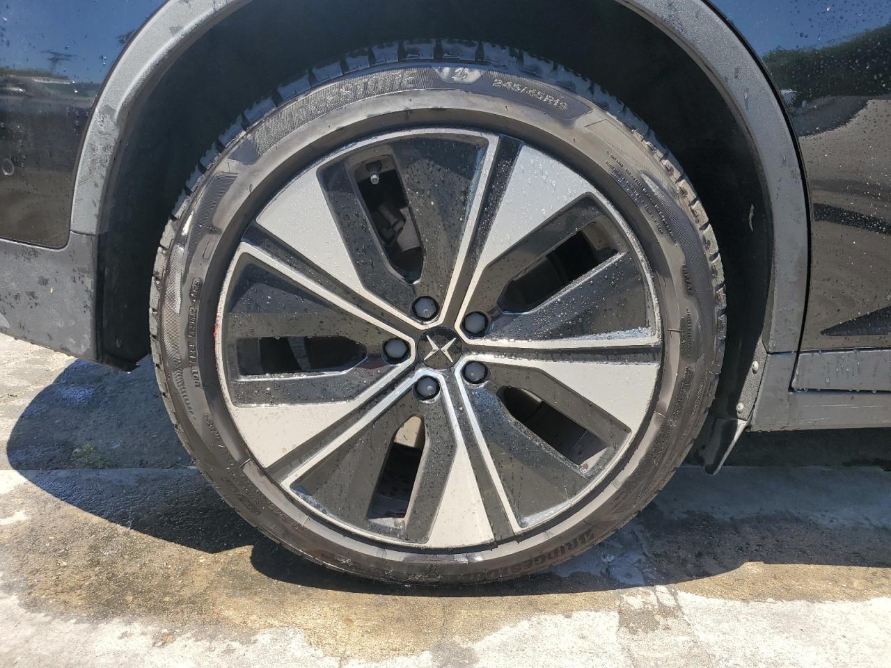 2023 Polestar 2 Black vin: YSMED3KA0PL145201 Damage: Right Rear Wheel, Curb Rash, > 12 Inches