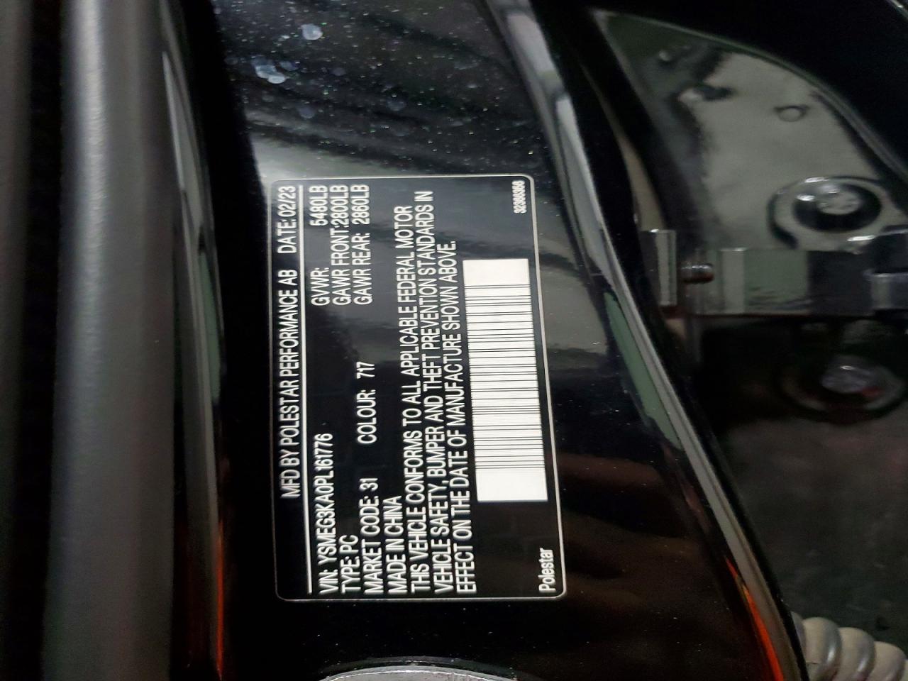 2023 Polestar 2 Black vin: YSMEG3KA0PL161776
