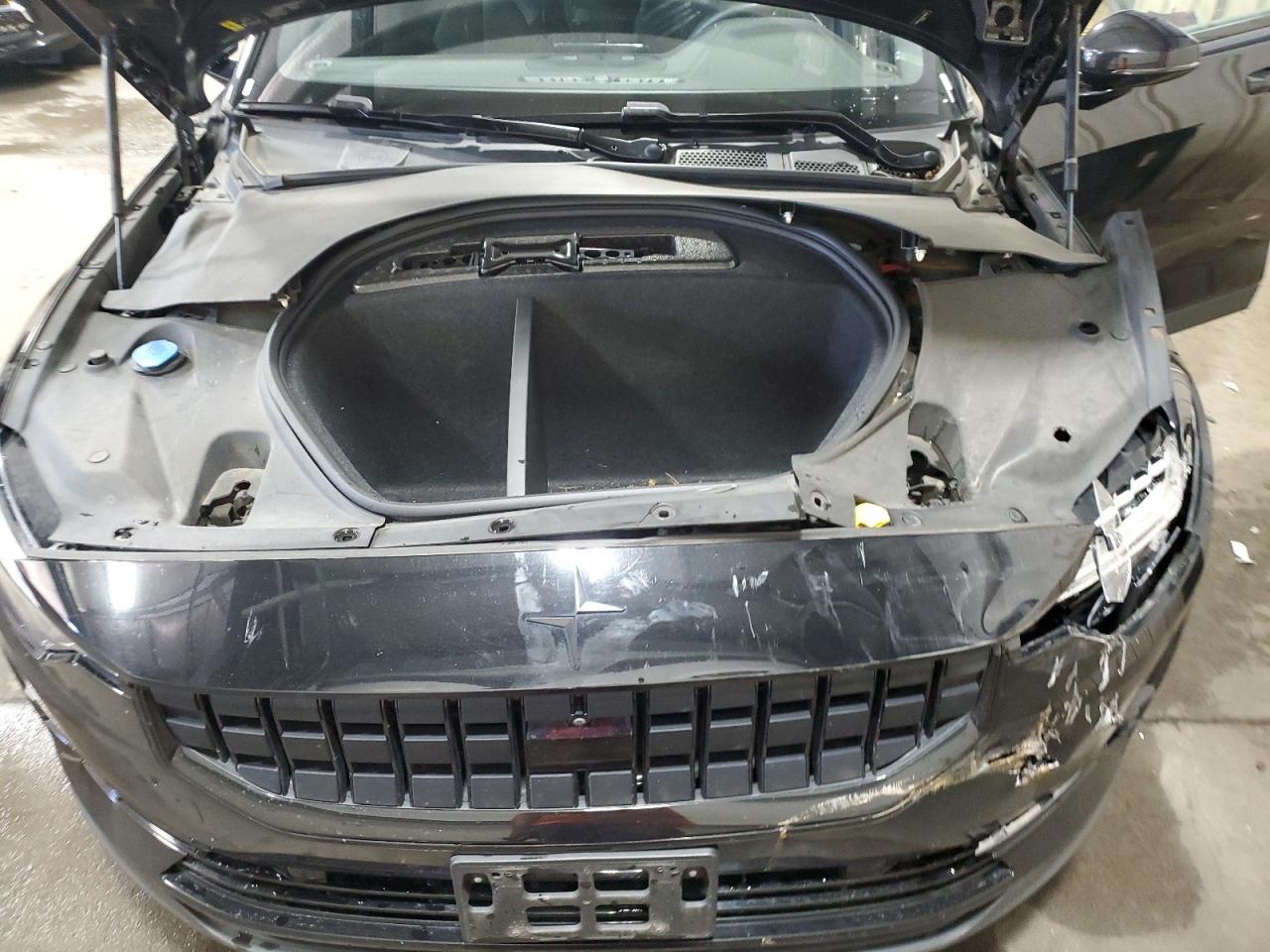 2023 Polestar 2 Black vin: YSMEG3KA0PL161776 Damage: Left Front Rail, Kinked, > 12 Inches