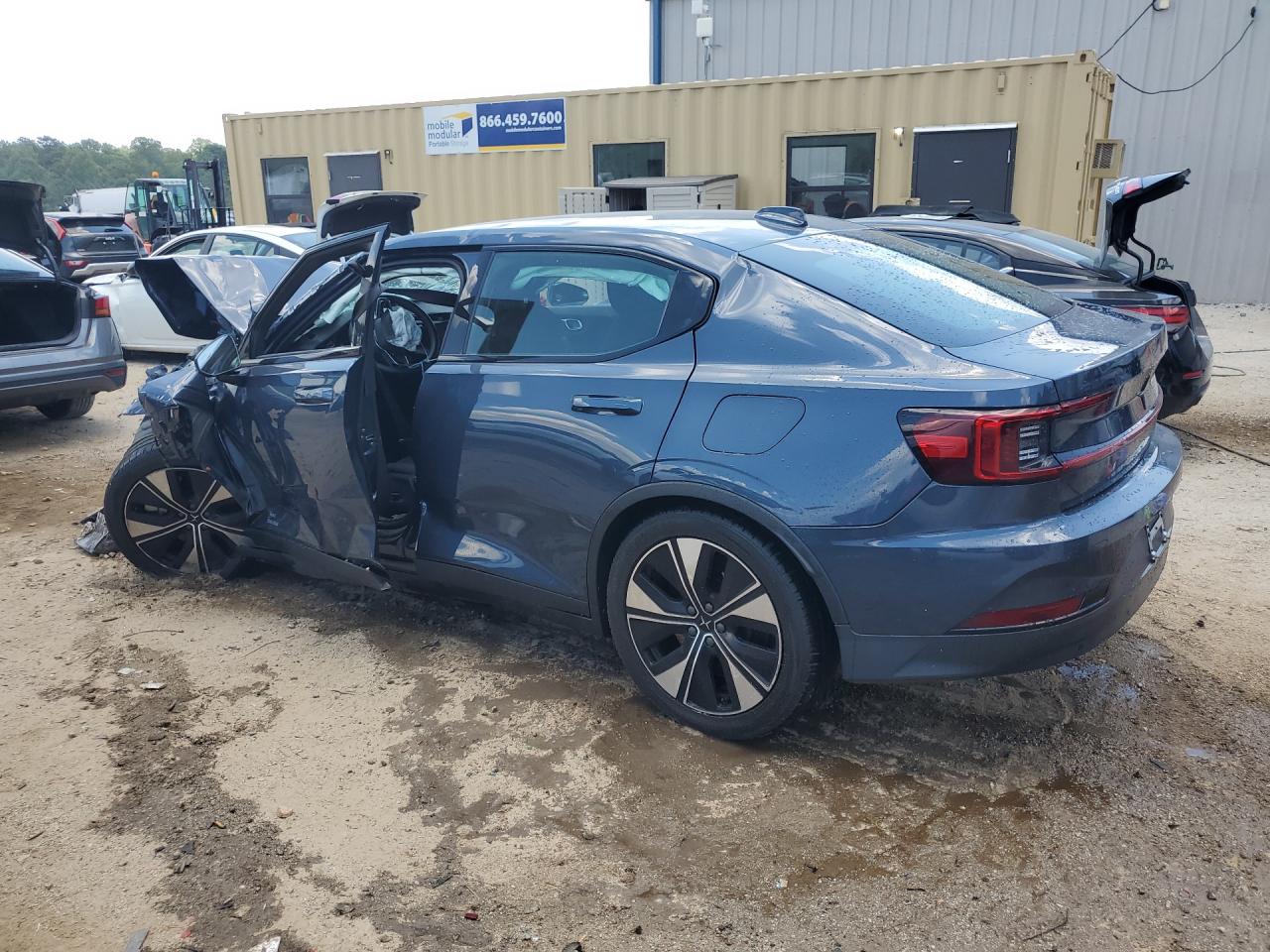 2024 Polestar 2 Blue vin: YSMFD3KA6RL212634 Damage: Left Front Door, Dent(S) W/ Paint Dmg, > 12 Inches