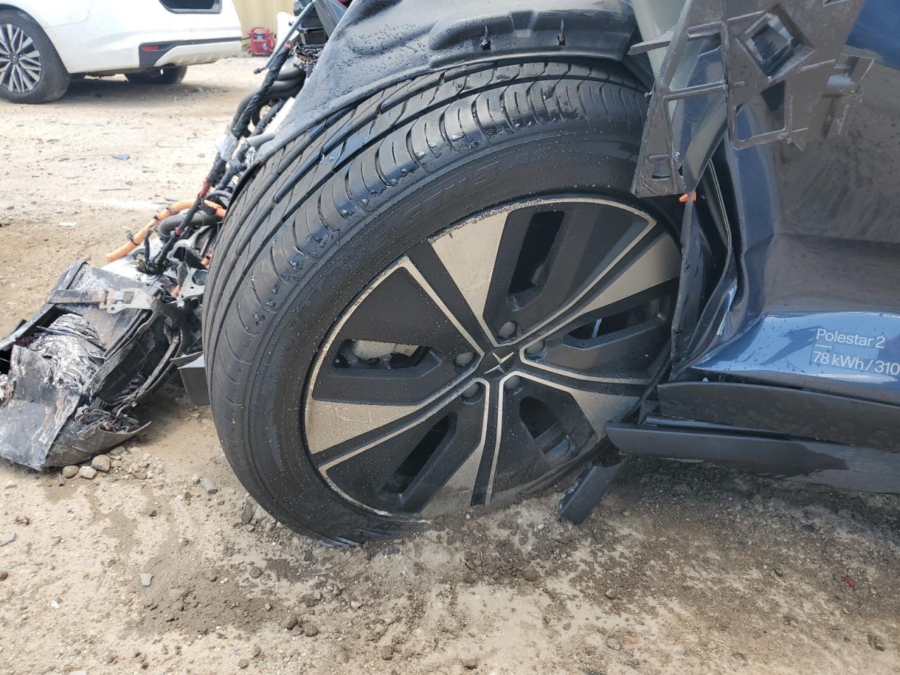 2024 Polestar 2 Blue vin: YSMFD3KA6RL212634 Damage: Left Front Wheel, Curb Rash, > 12 Inches