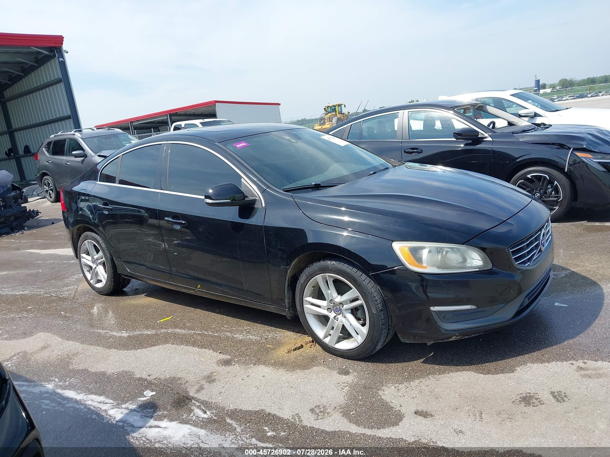 2015 Volvo S60 T5 Premier Черный vin: YV126MFK1F2338375