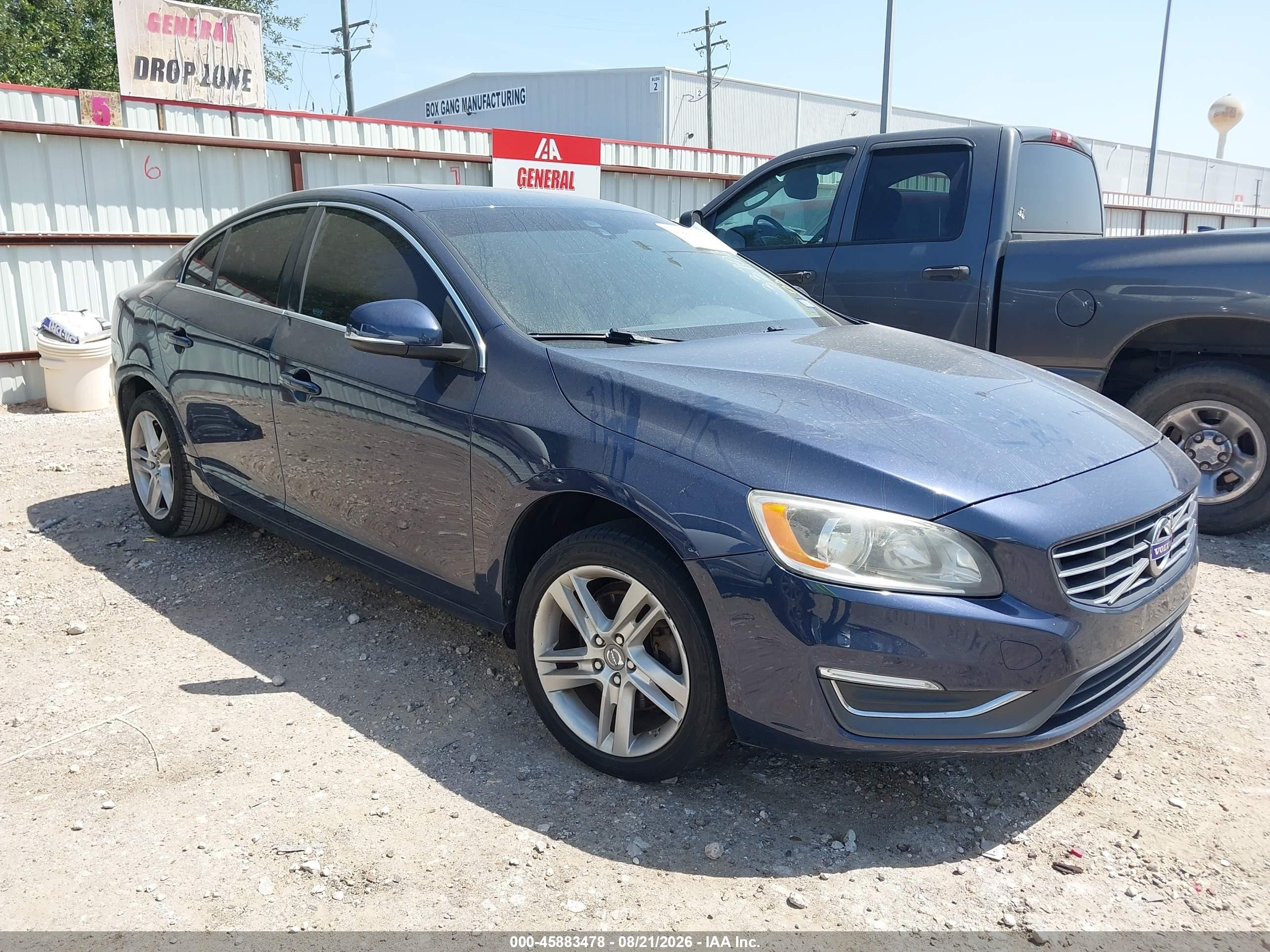 2015 Volvo S60 T5 Premier Blue vin: YV126MFK2F1337032