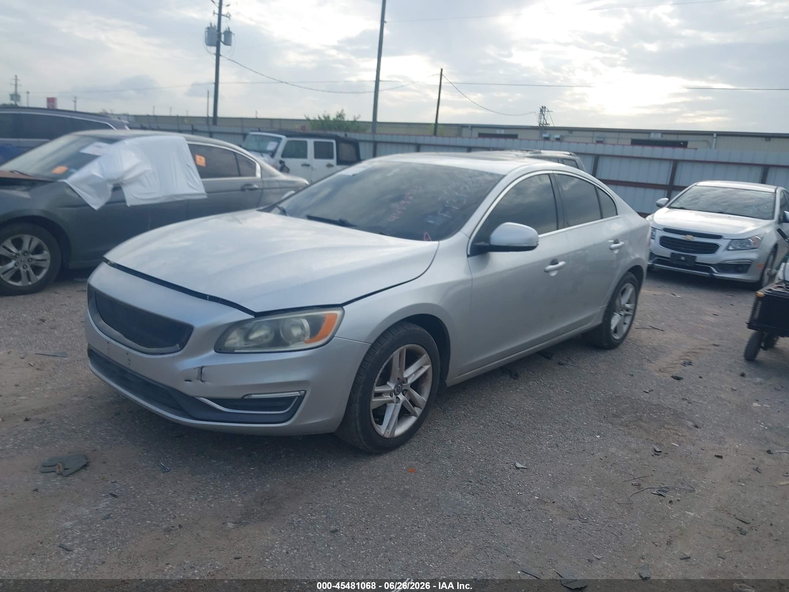 2015 Volvo S60 T5 Premier Silver vin: YV126MFK3F1342496