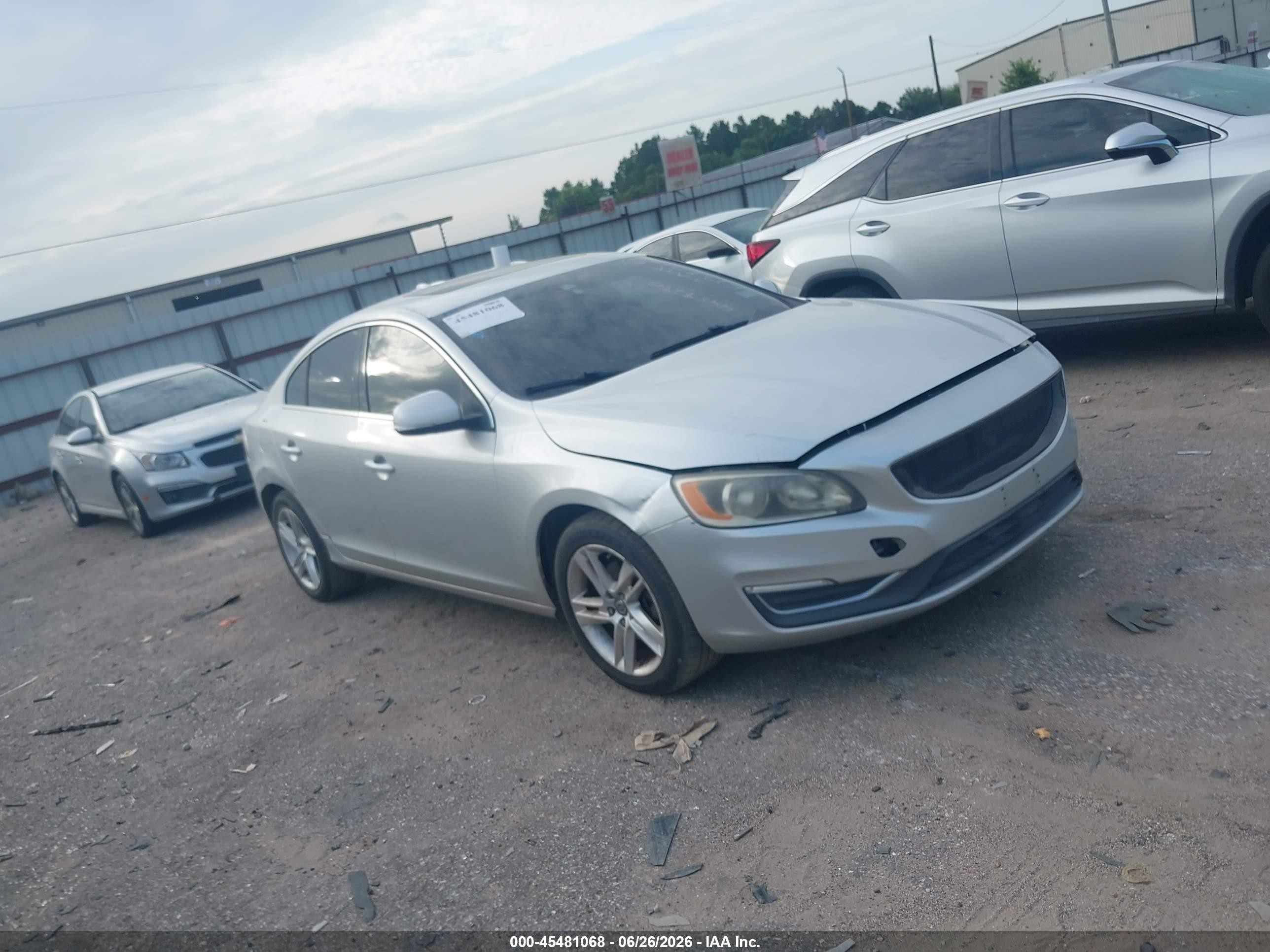 2015 Volvo S60 T5 Premier Silver vin: YV126MFK3F1342496