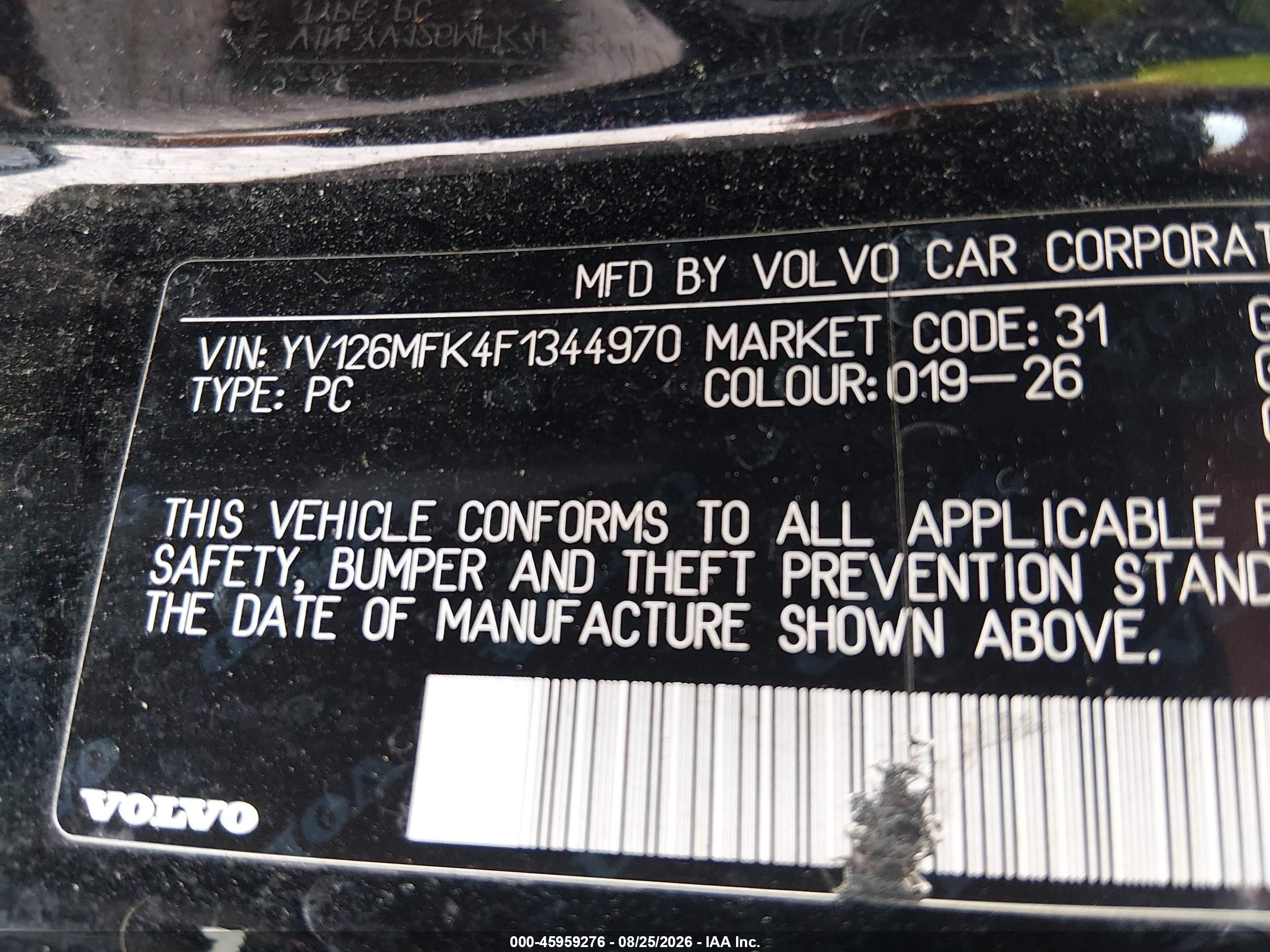 2015 Volvo S60 T5 Premier Black vin: YV126MFK4F1344970