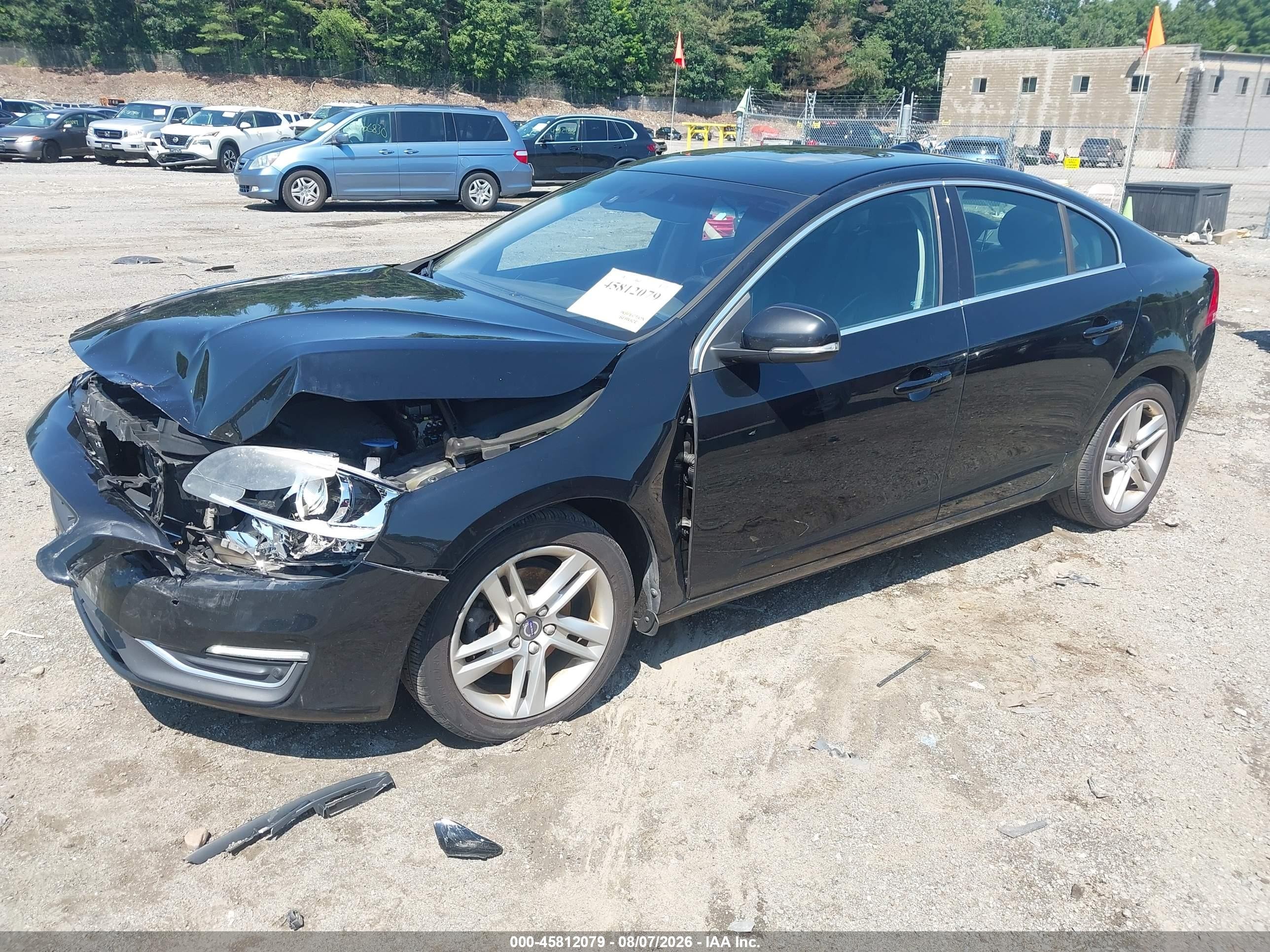 2015 Volvo S60 T5 Premier Черный vin: YV126MFK6F1364721