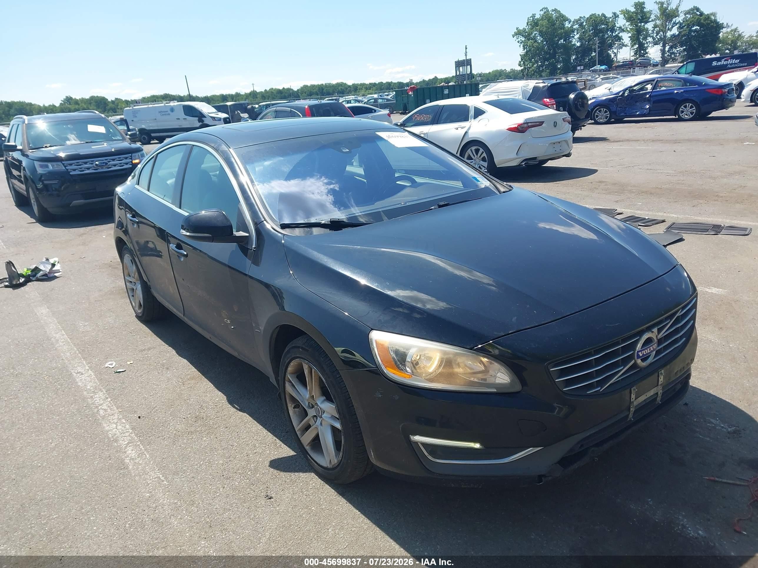 2015 Volvo S60 T5 Premier Черный vin: YV126MFK8F1336130