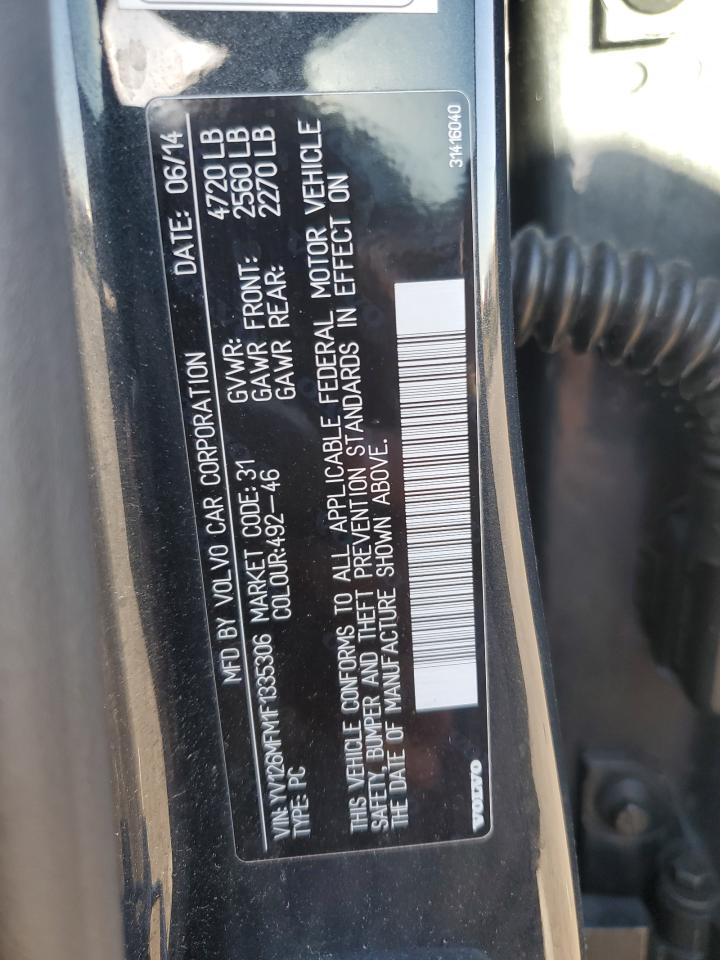 2015 Volvo S60 Platinum Charcoal vin: YV126MFM1F1335306