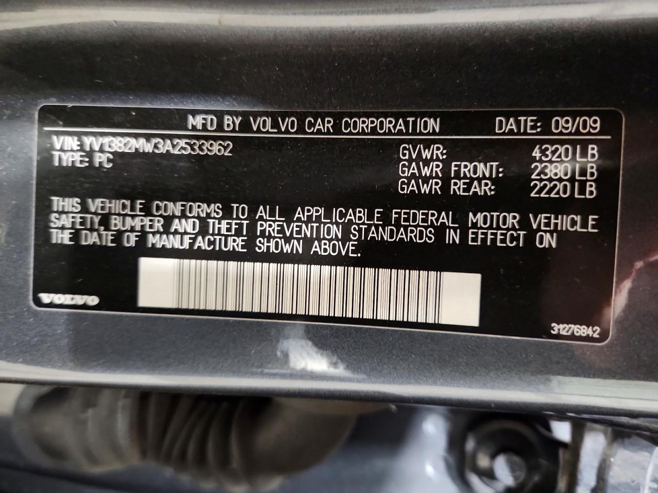 2010 Volvo V50 2.4i Gray vin: YV1382MW3A2533962