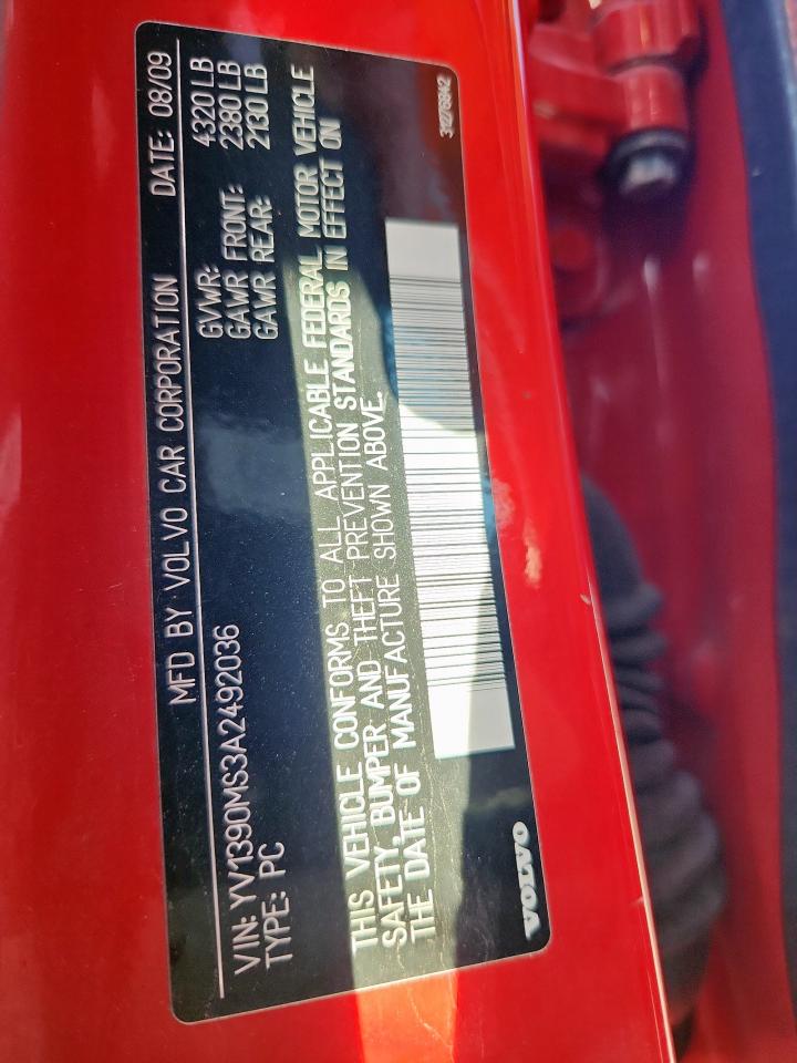 2010 Volvo S40 2.4i Красный vin: YV1390MS3A2492036