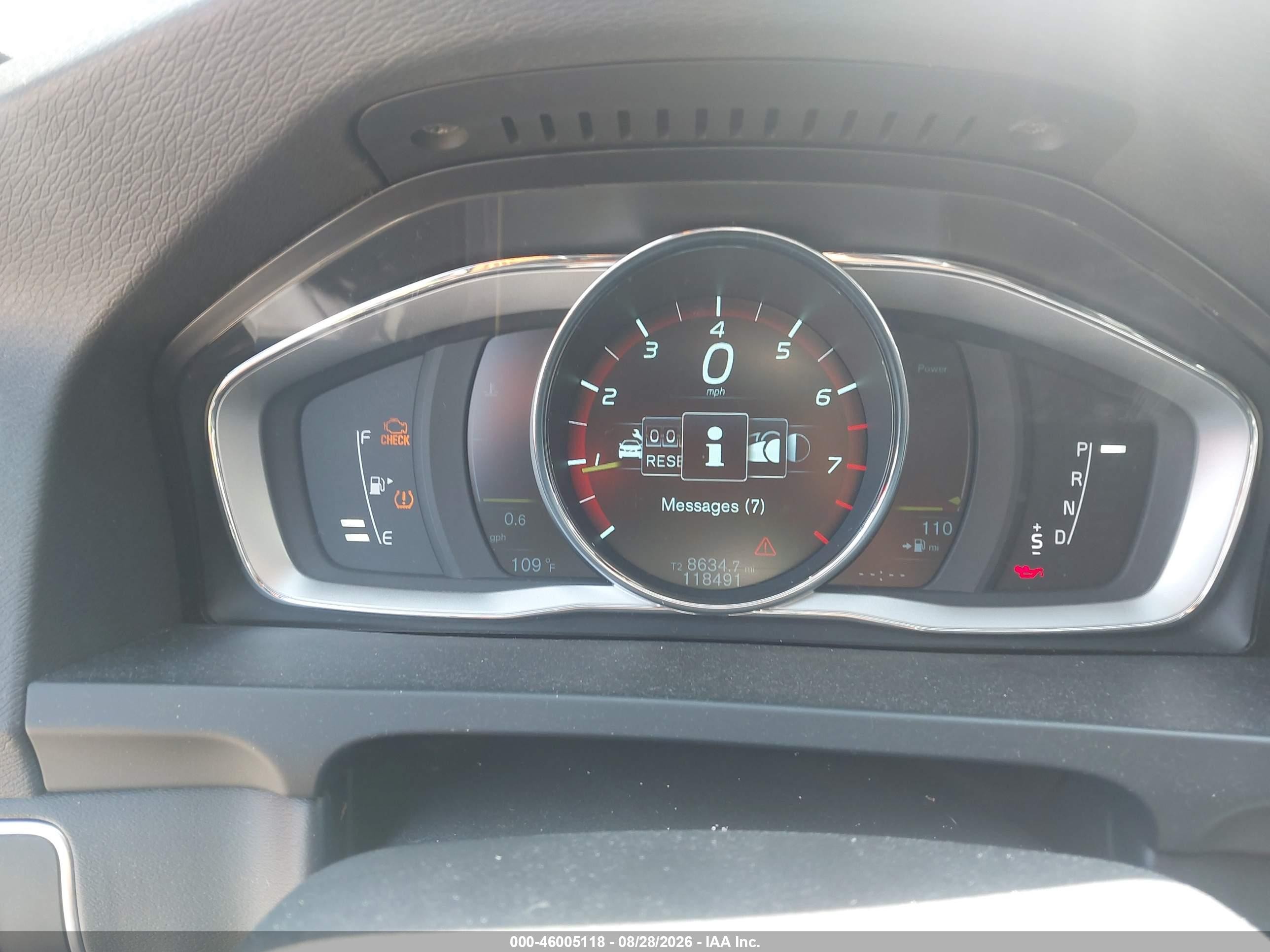 2015 Volvo V60 T5 Premier Black vin: YV140MEB7F1207680
