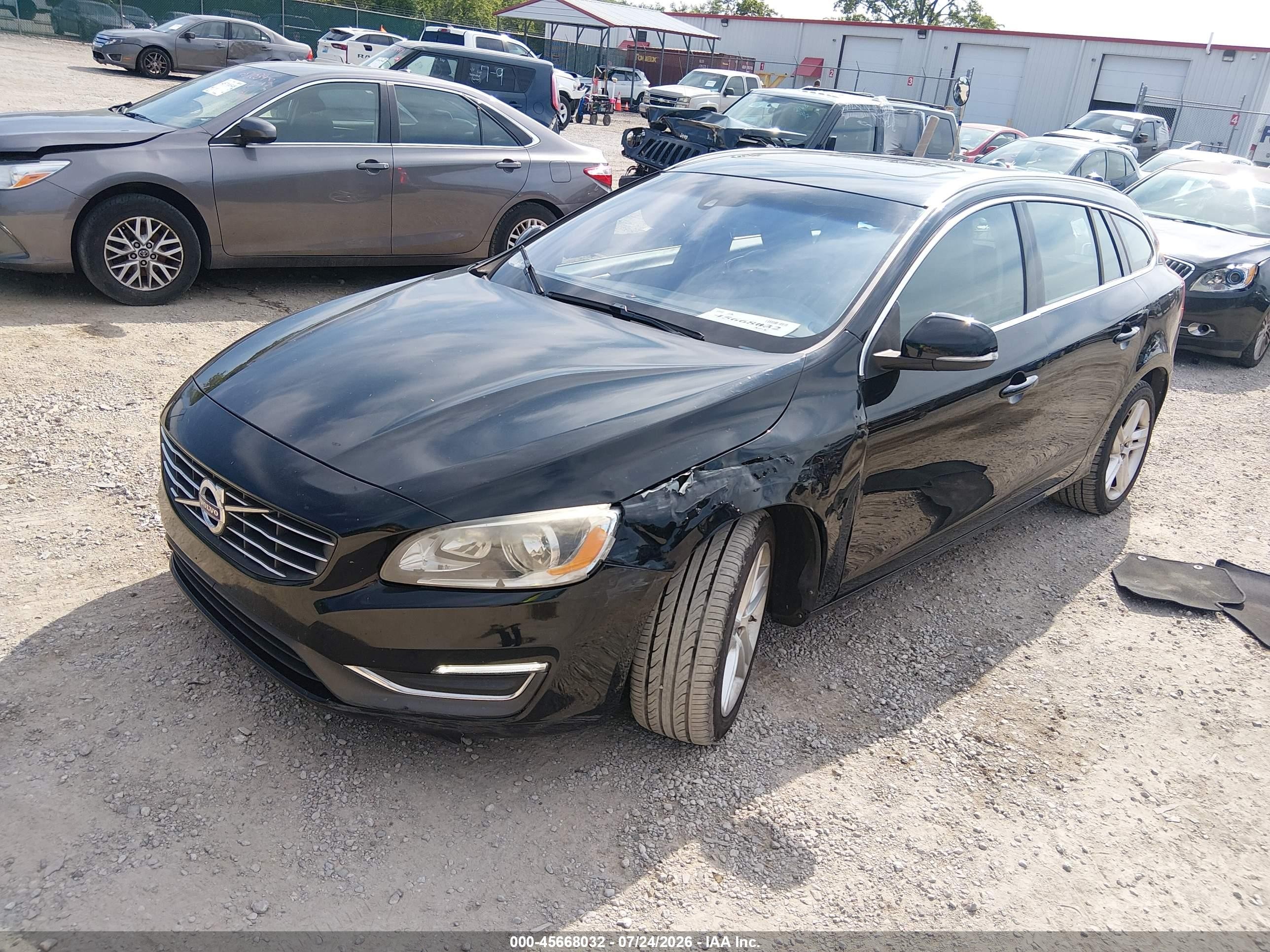 2015 Volvo V60 T5 Premier Black vin: YV140MEBXF1207429