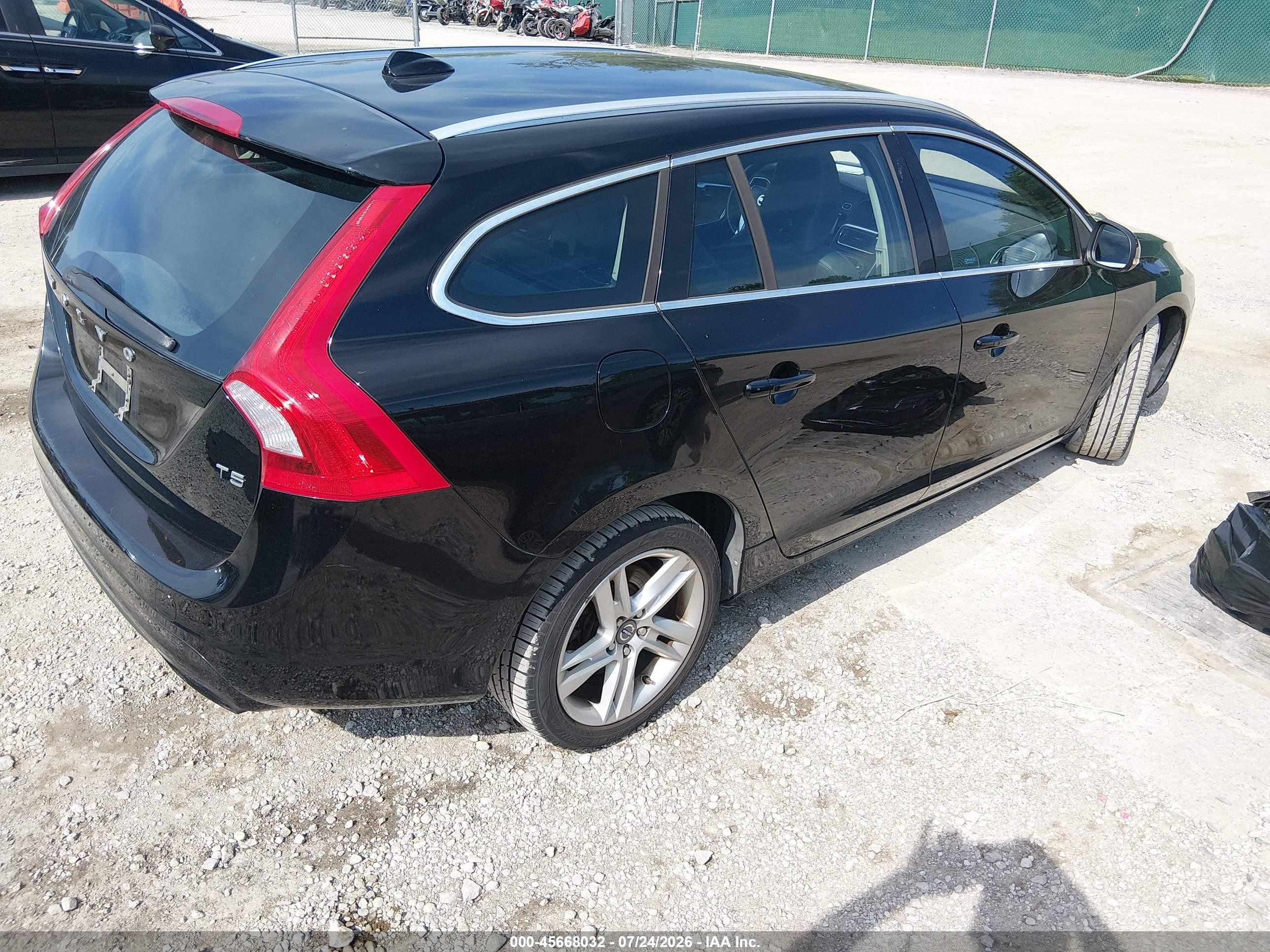 2015 Volvo V60 T5 Premier Black vin: YV140MEBXF1207429