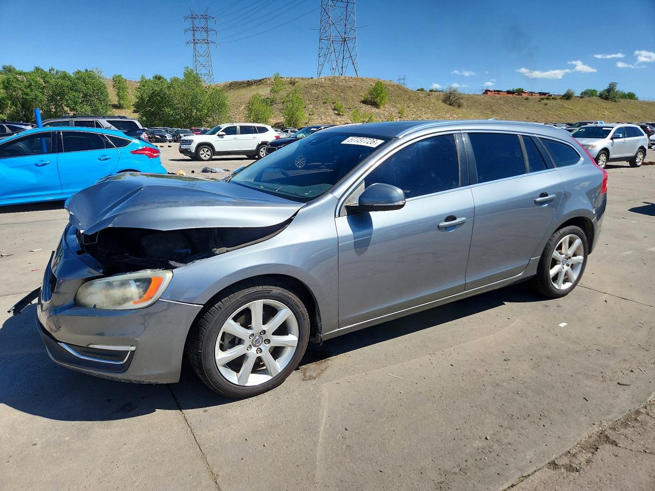 2017 Volvo V60 T5 Premier Gray vin: YV140MEK2H1332458