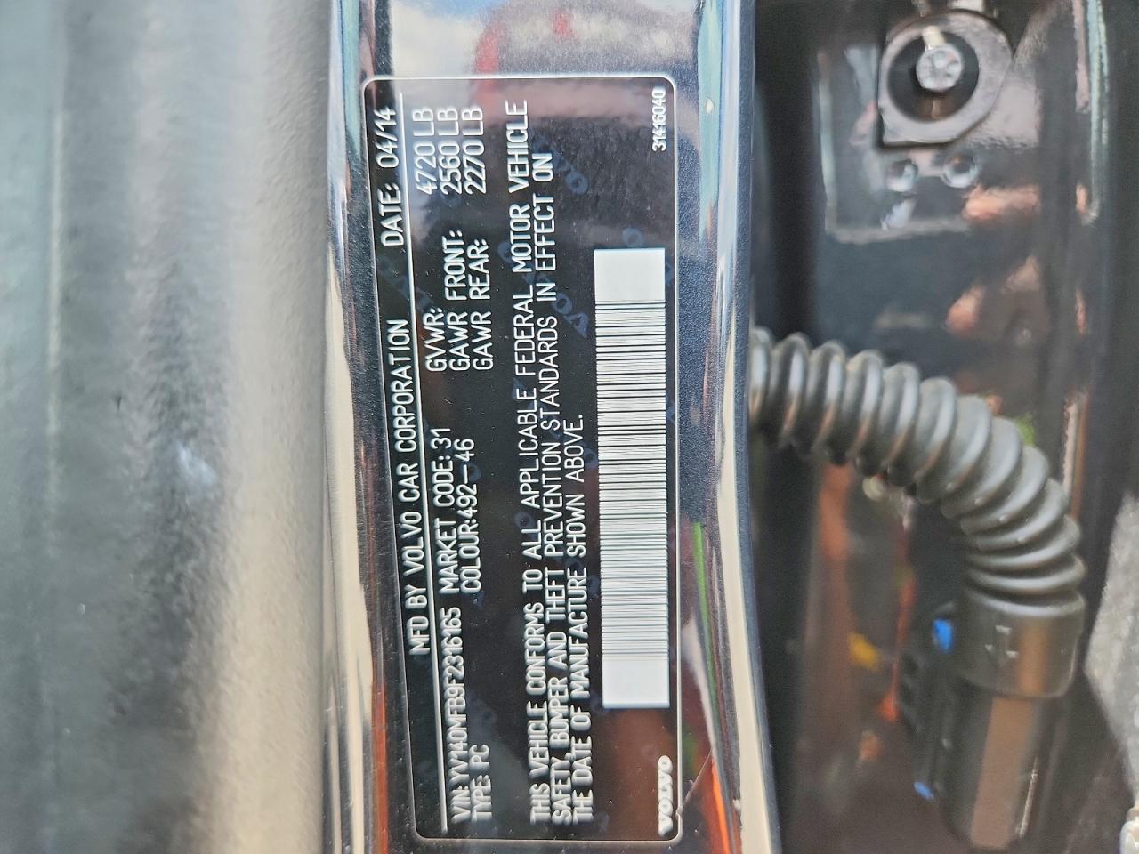 2015 Volvo S60 Premier Черный vin: YV140MFB9F2316165