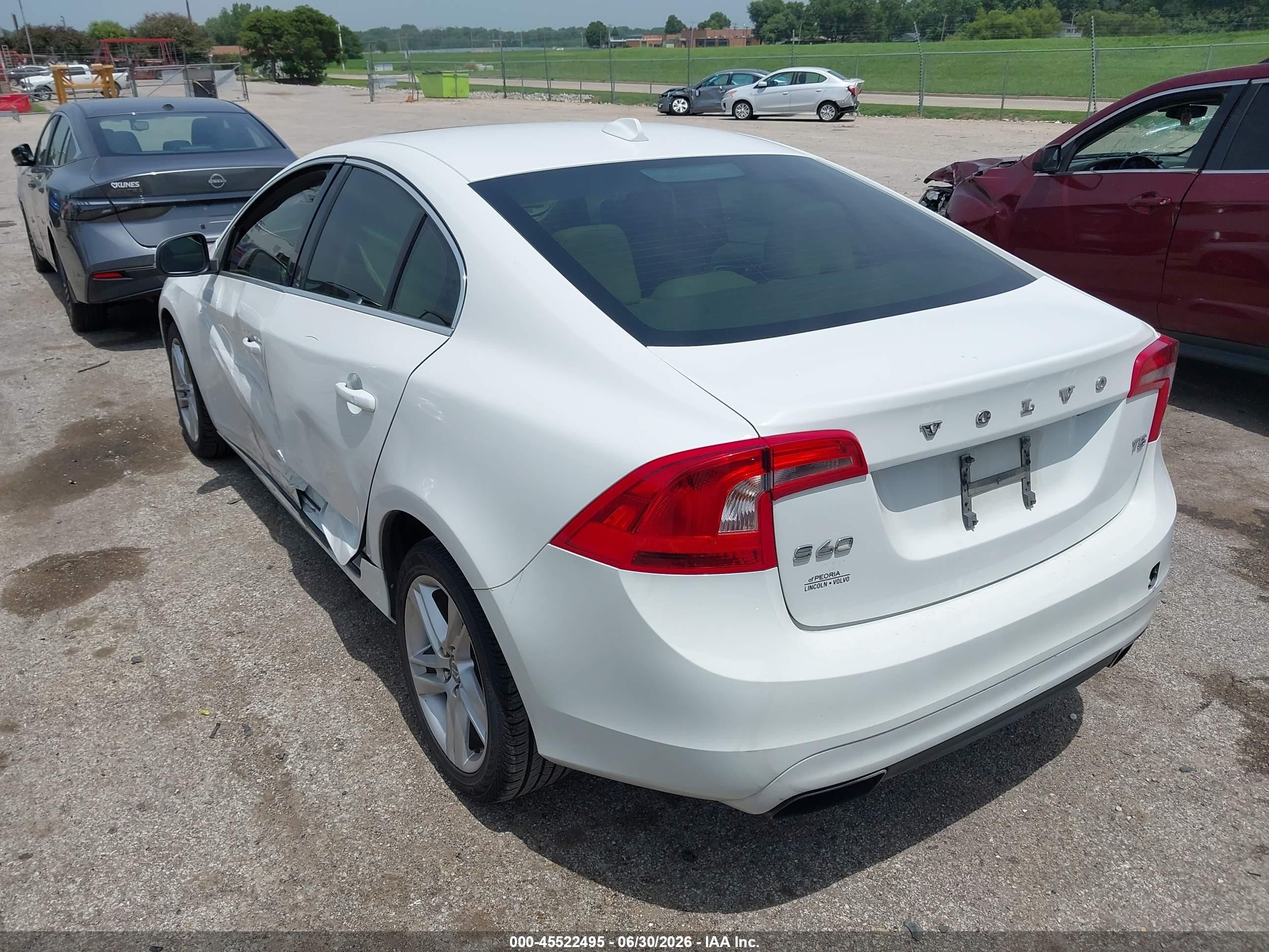 2015 Volvo S60 T5 Premier Plus White vin: YV140MFC1F1311623
