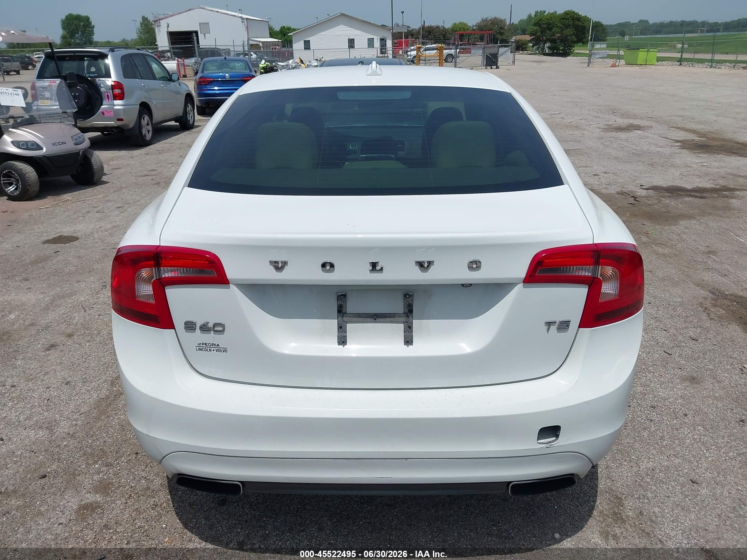 2015 Volvo S60 T5 Premier Plus White vin: YV140MFC1F1311623
