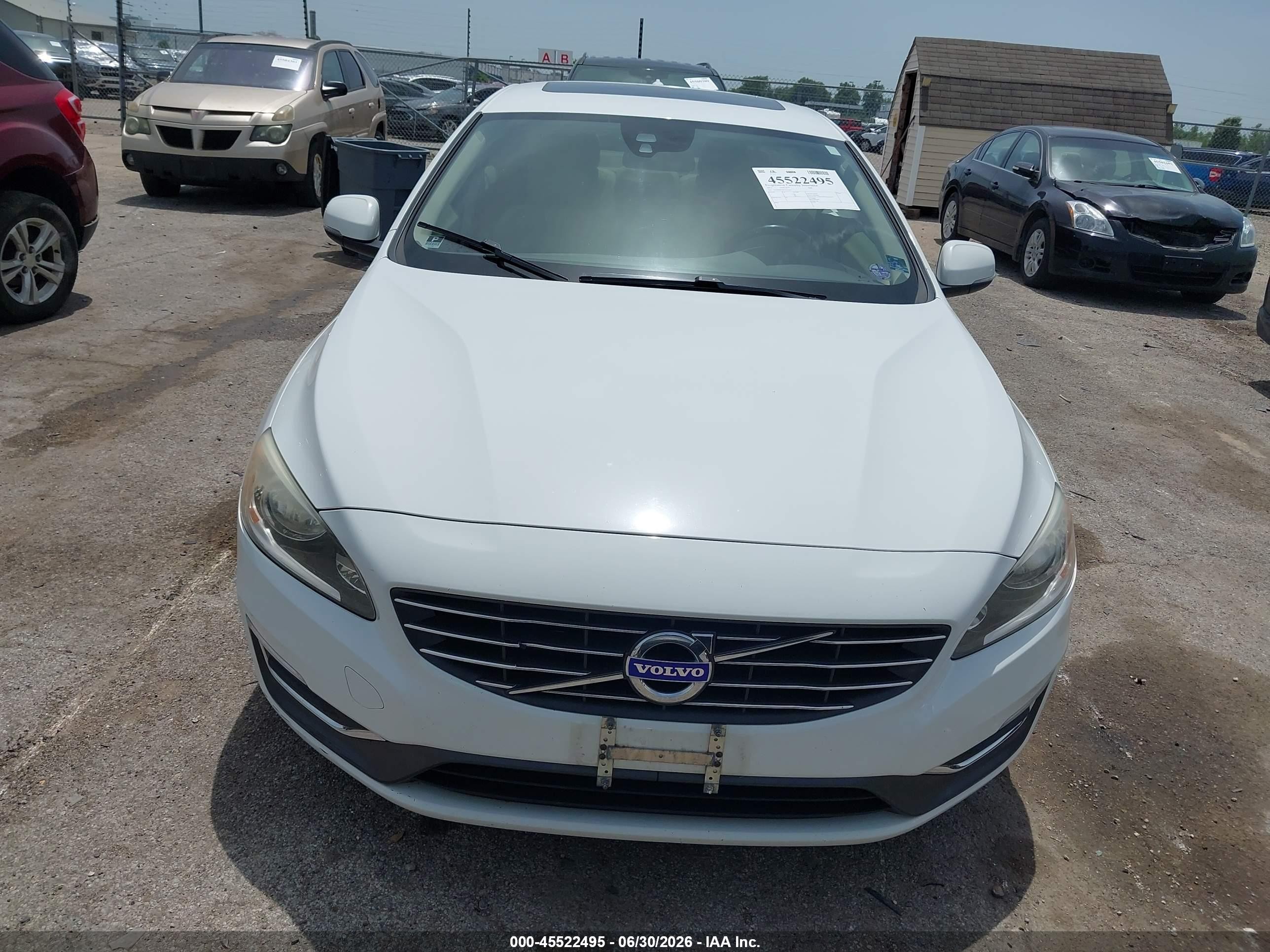 2015 Volvo S60 T5 Premier Plus White vin: YV140MFC1F1311623