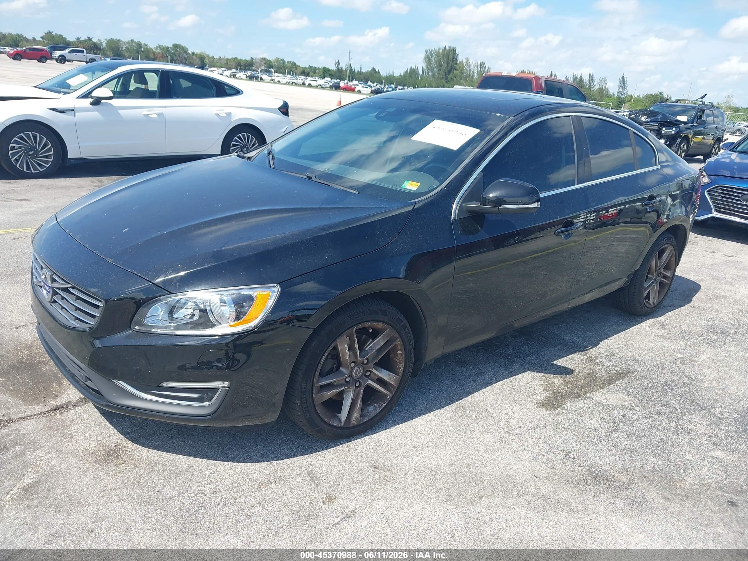 2015 Volvo S60 T5 Premier Plus Black vin: YV140MFC4F1317884