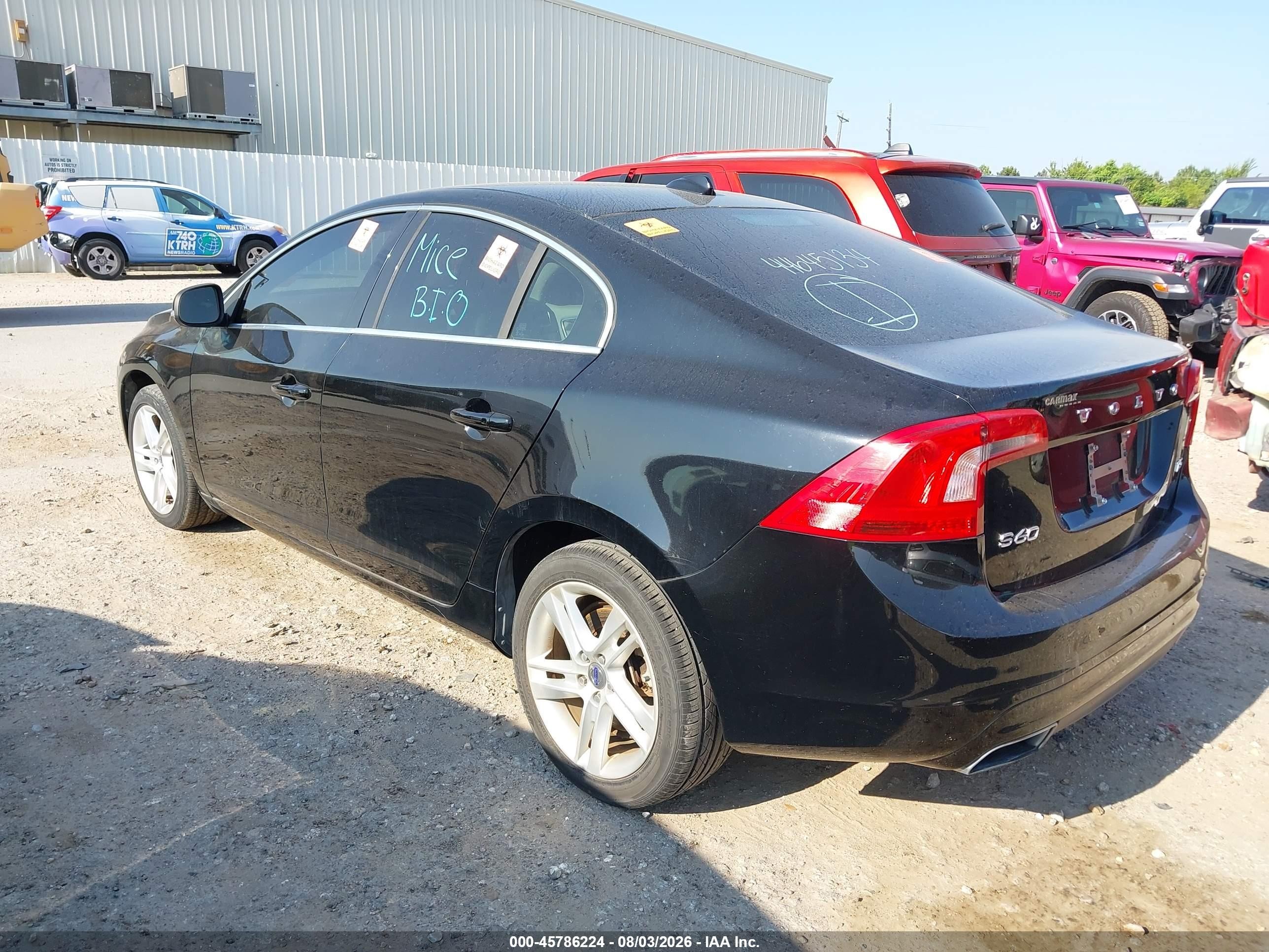 2015 Volvo S60 T5 Premier Plus Black vin: YV140MFC5F1307168