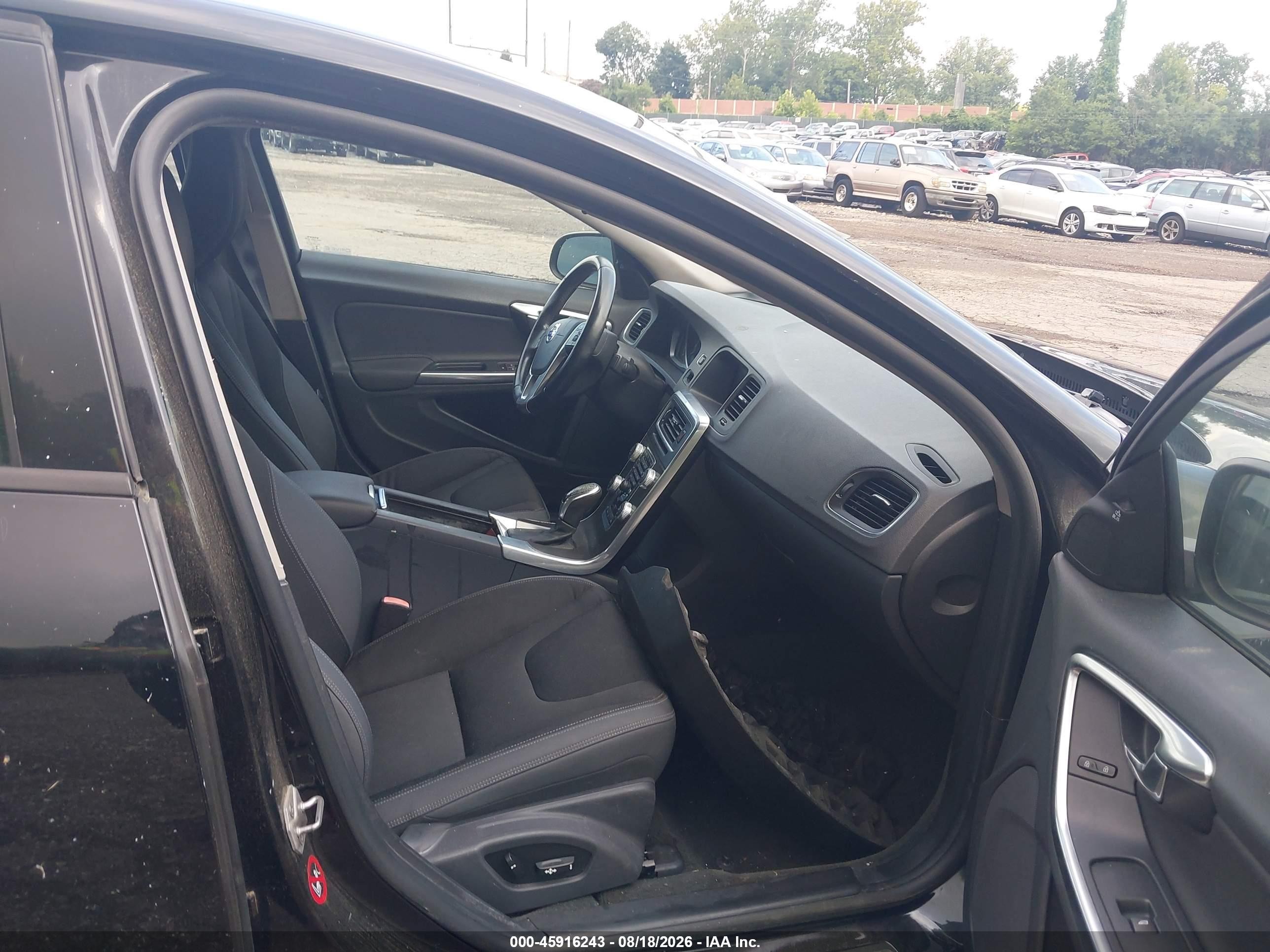 2015 Volvo S60 T5 Black vin: YV140MFJ5F1343182
