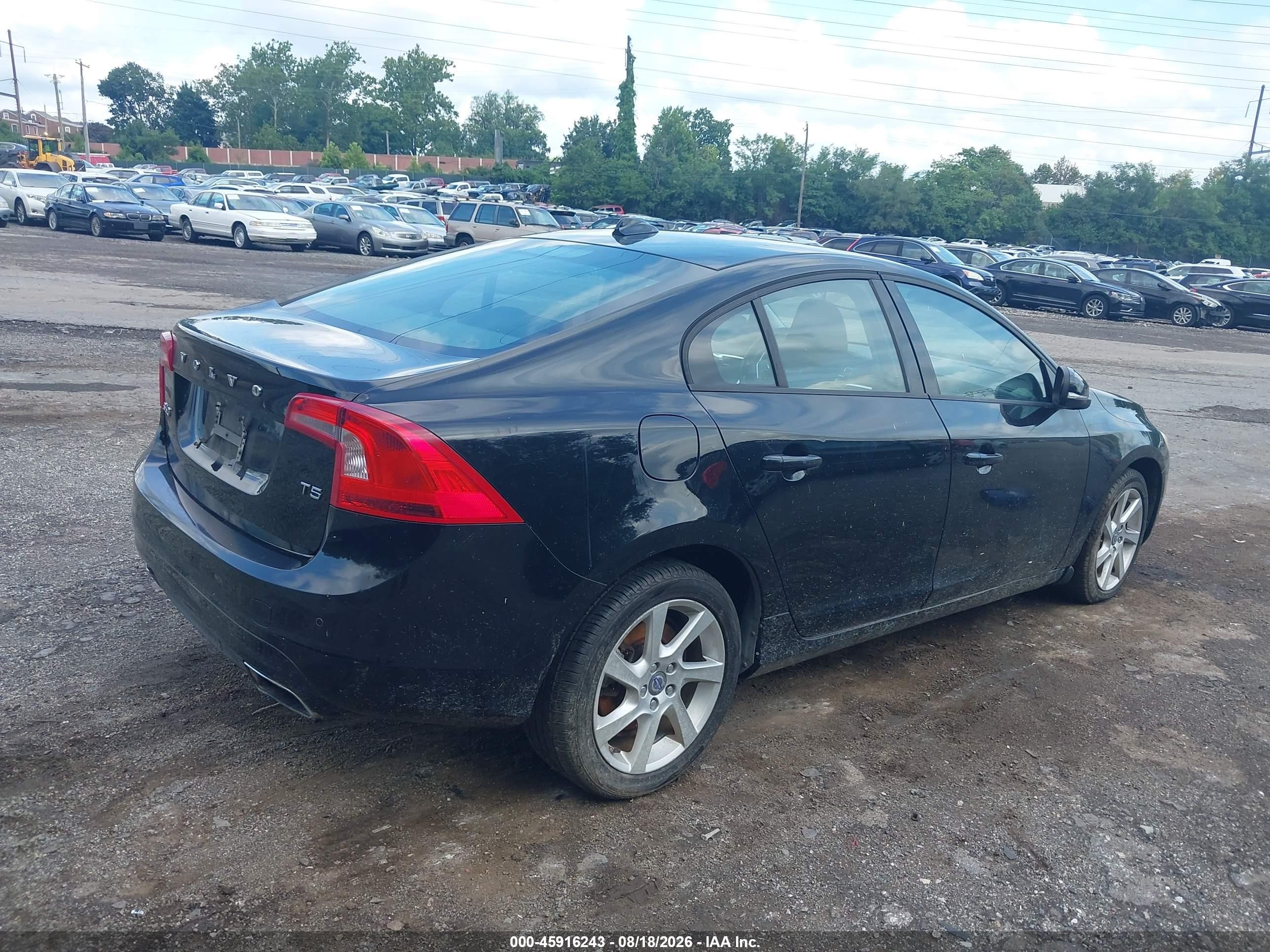 2015 Volvo S60 T5 Black vin: YV140MFJ5F1343182
