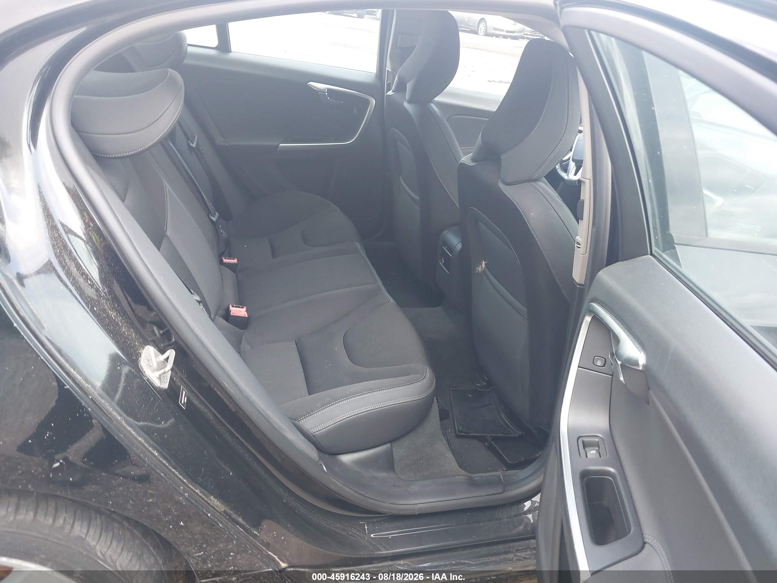 2015 Volvo S60 T5 Black vin: YV140MFJ5F1343182