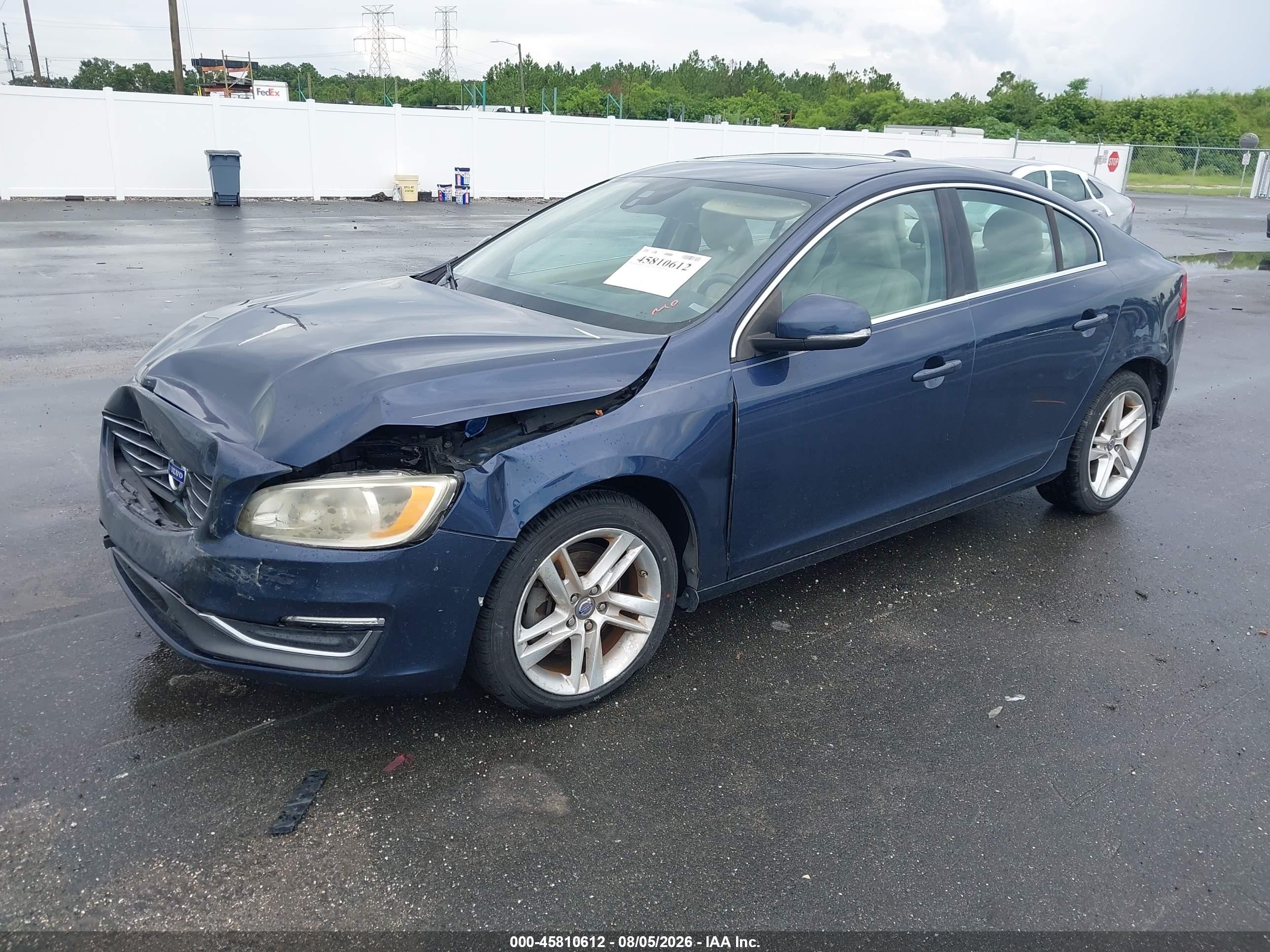 2015 Volvo S60 T5 Premier Dark Blue vin: YV140MFK0F1335323
