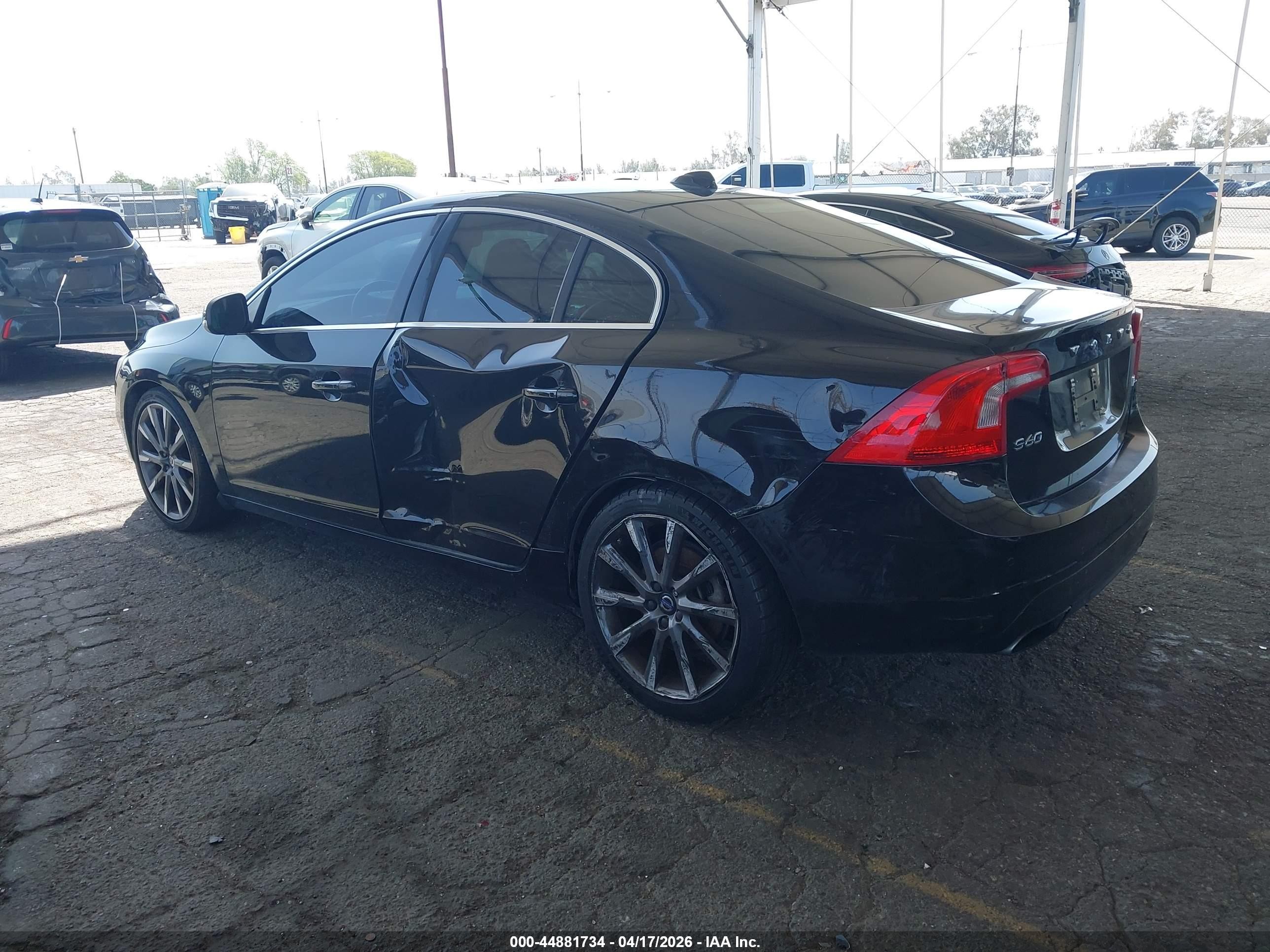 2015 Volvo S60 T6 Black vin: YV149MFK7F2363166