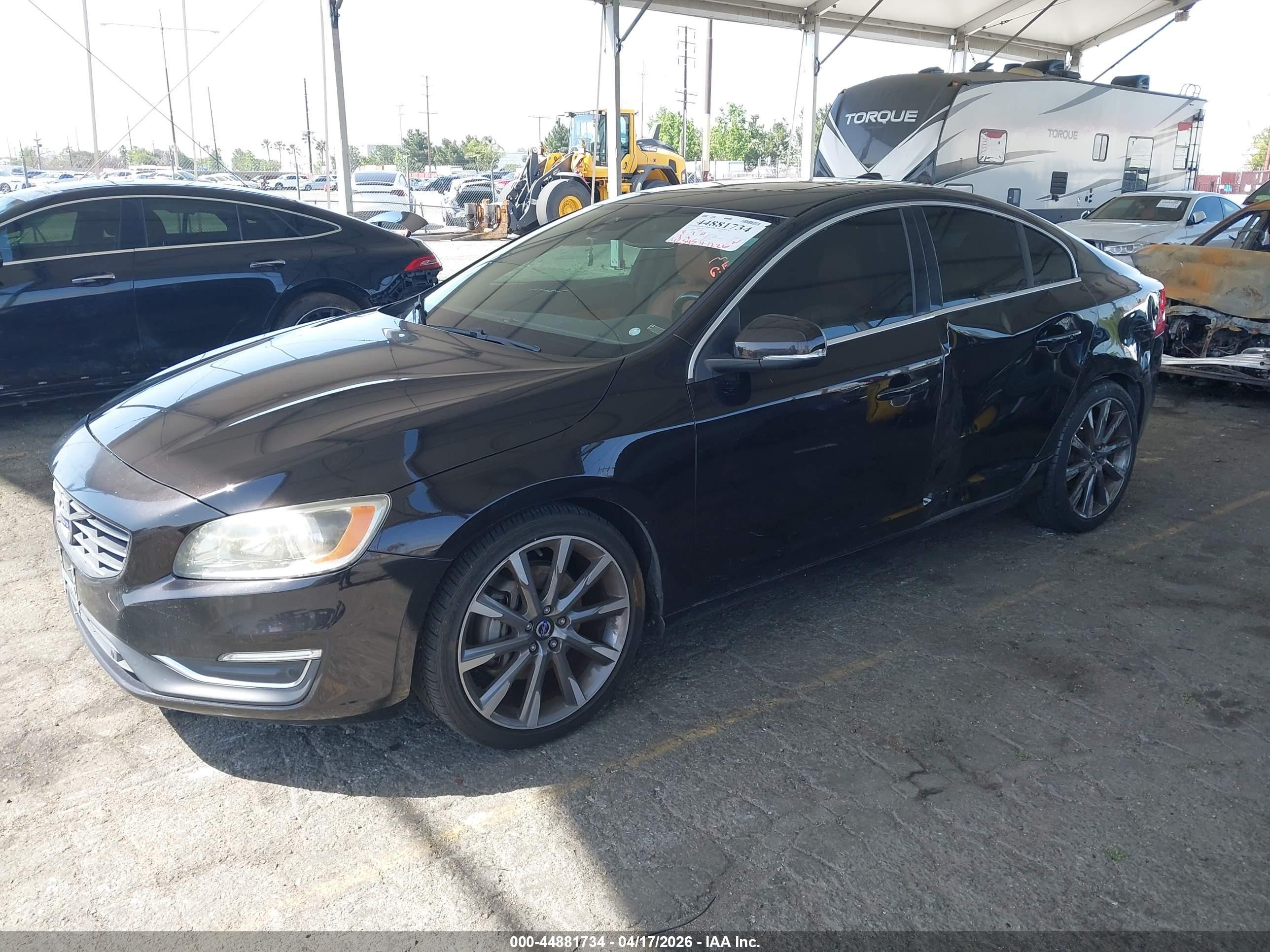 2015 Volvo S60 T6 Black vin: YV149MFK7F2363166