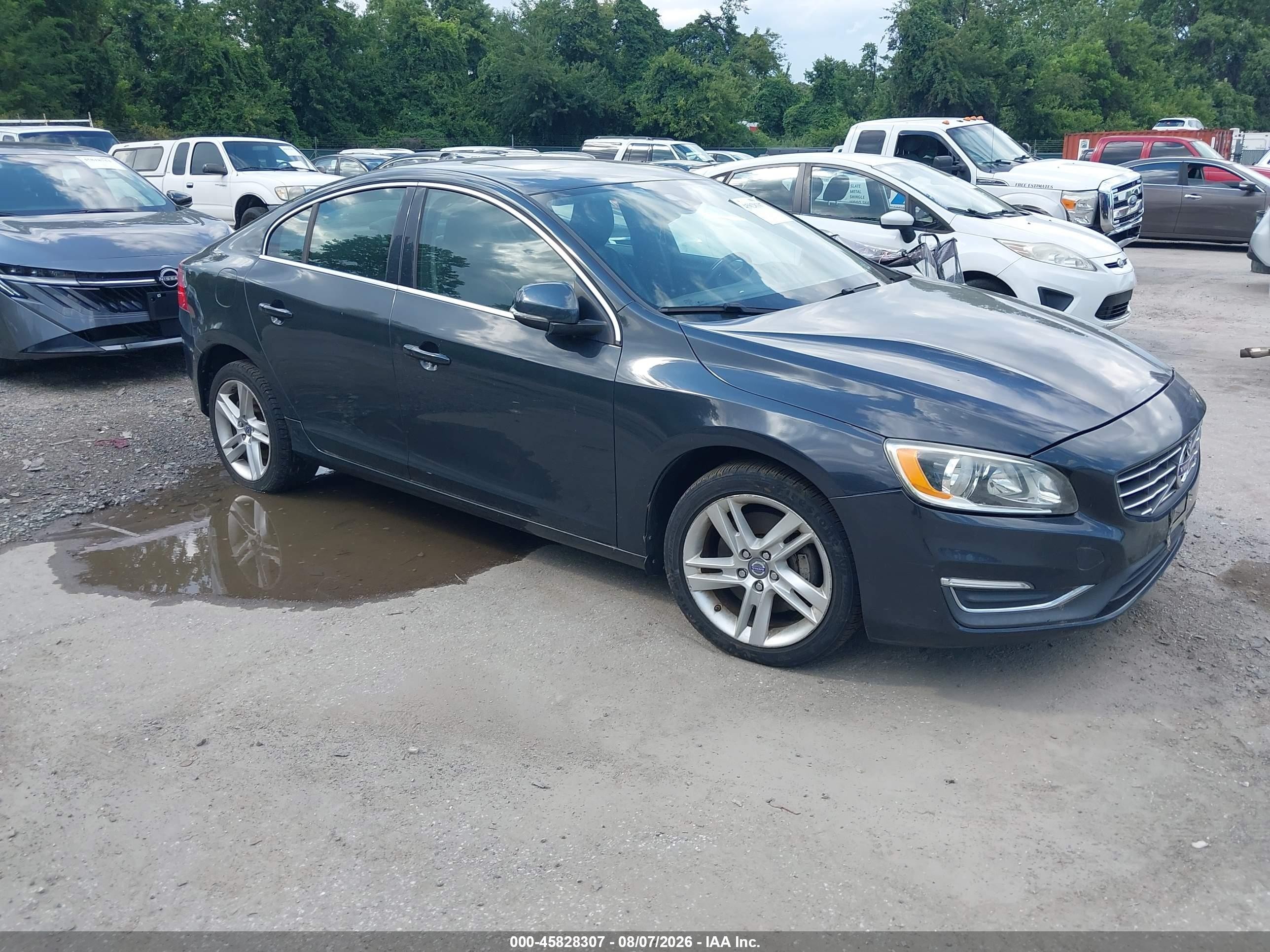 2014 Volvo S60 T5 Gray vin: YV1612FH1E1289918