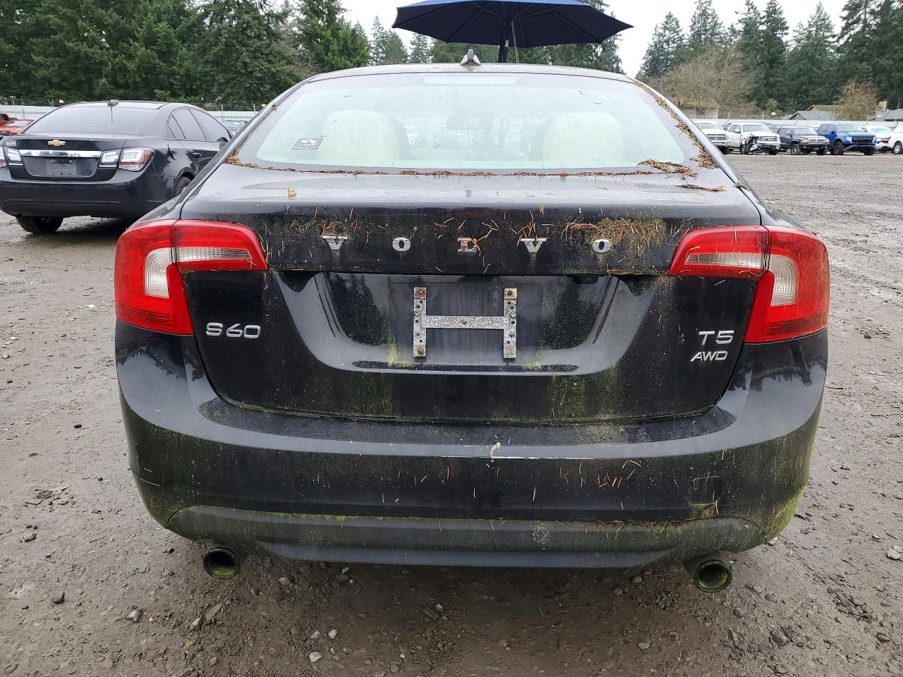 2013 Volvo S60 T5 Black vin: YV1612FH2D2186922
