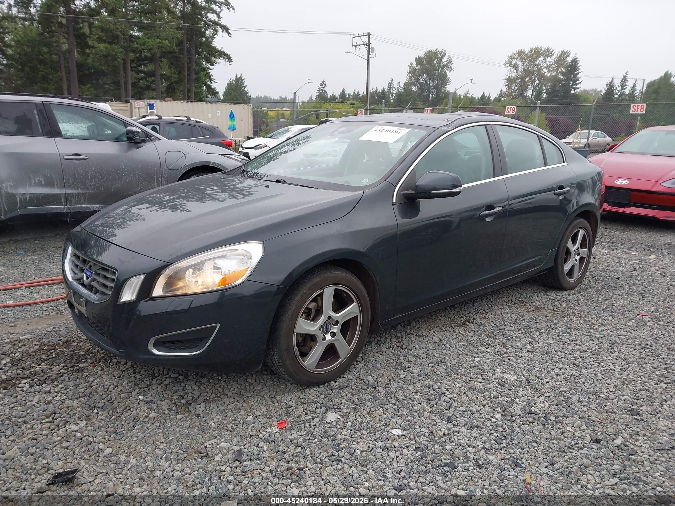2013 Volvo S60 T5 Gray vin: YV1612FH3D2222861