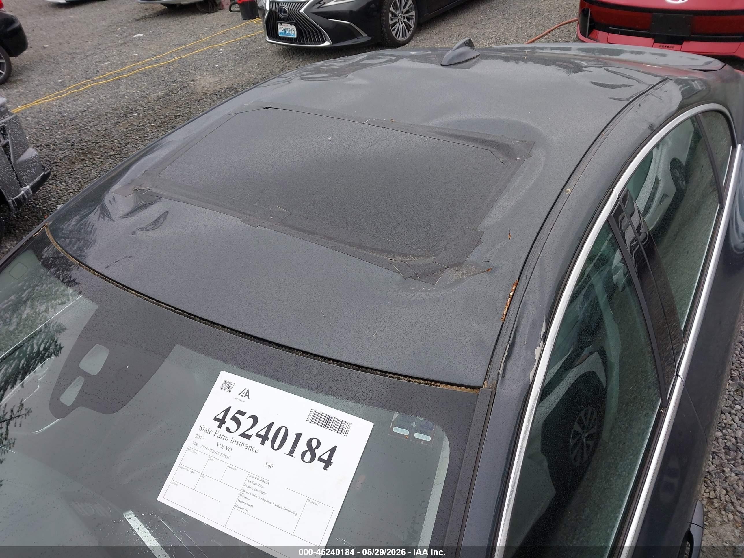2013 Volvo S60 T5 Gray vin: YV1612FH3D2222861