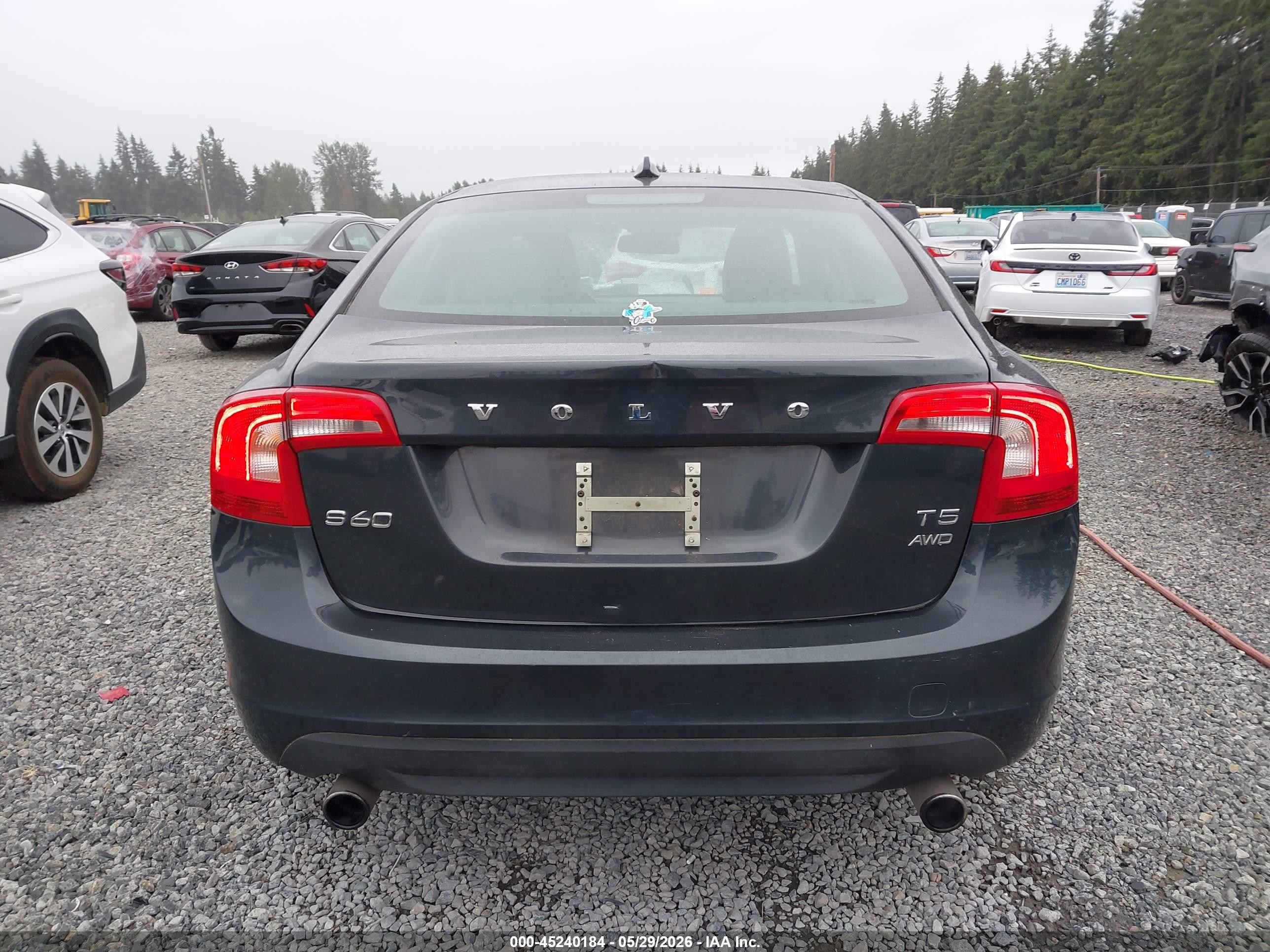 2013 Volvo S60 T5 Gray vin: YV1612FH3D2222861