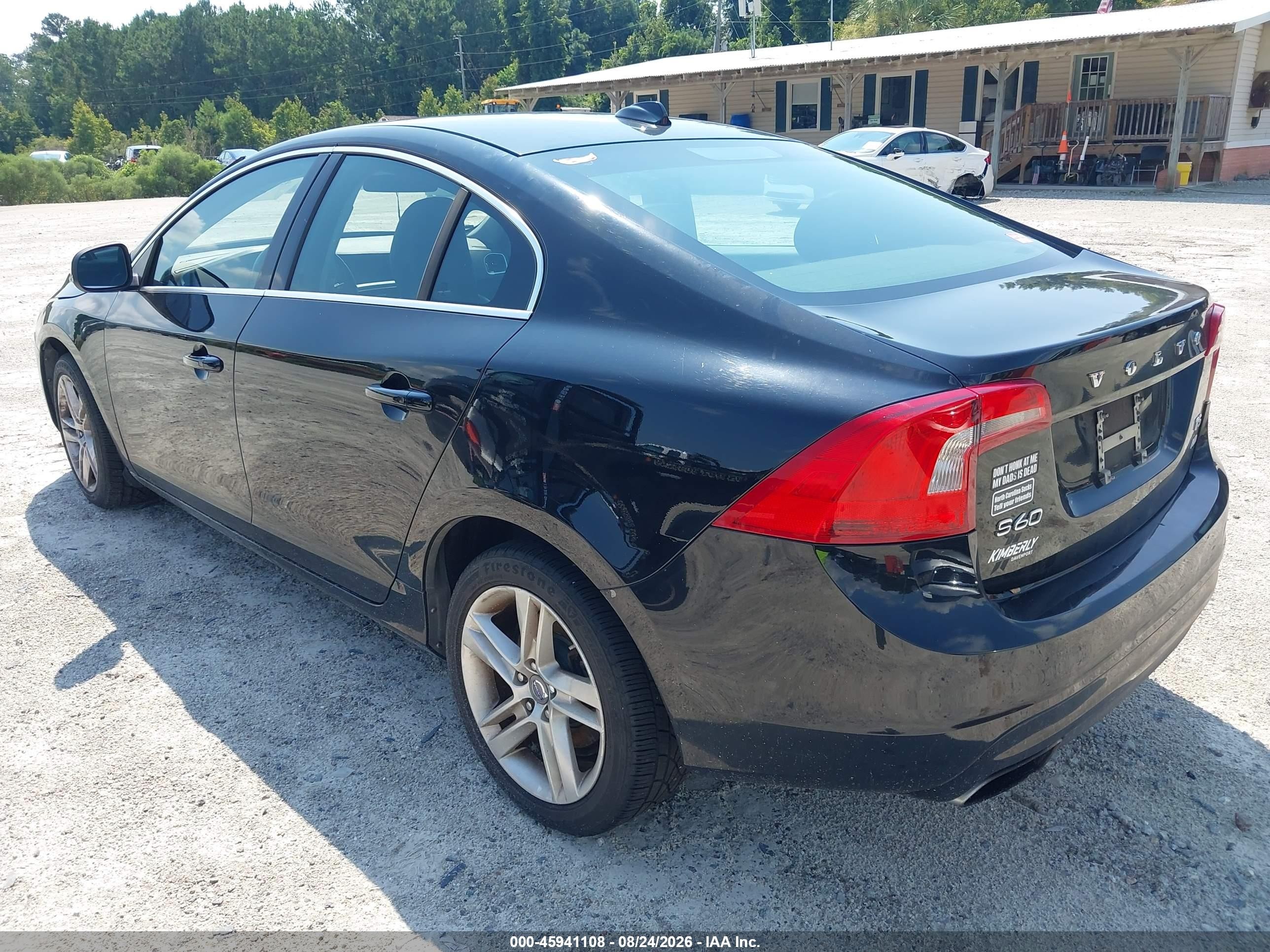 2014 Volvo S60 T5 Black vin: YV1612FH3E2279515