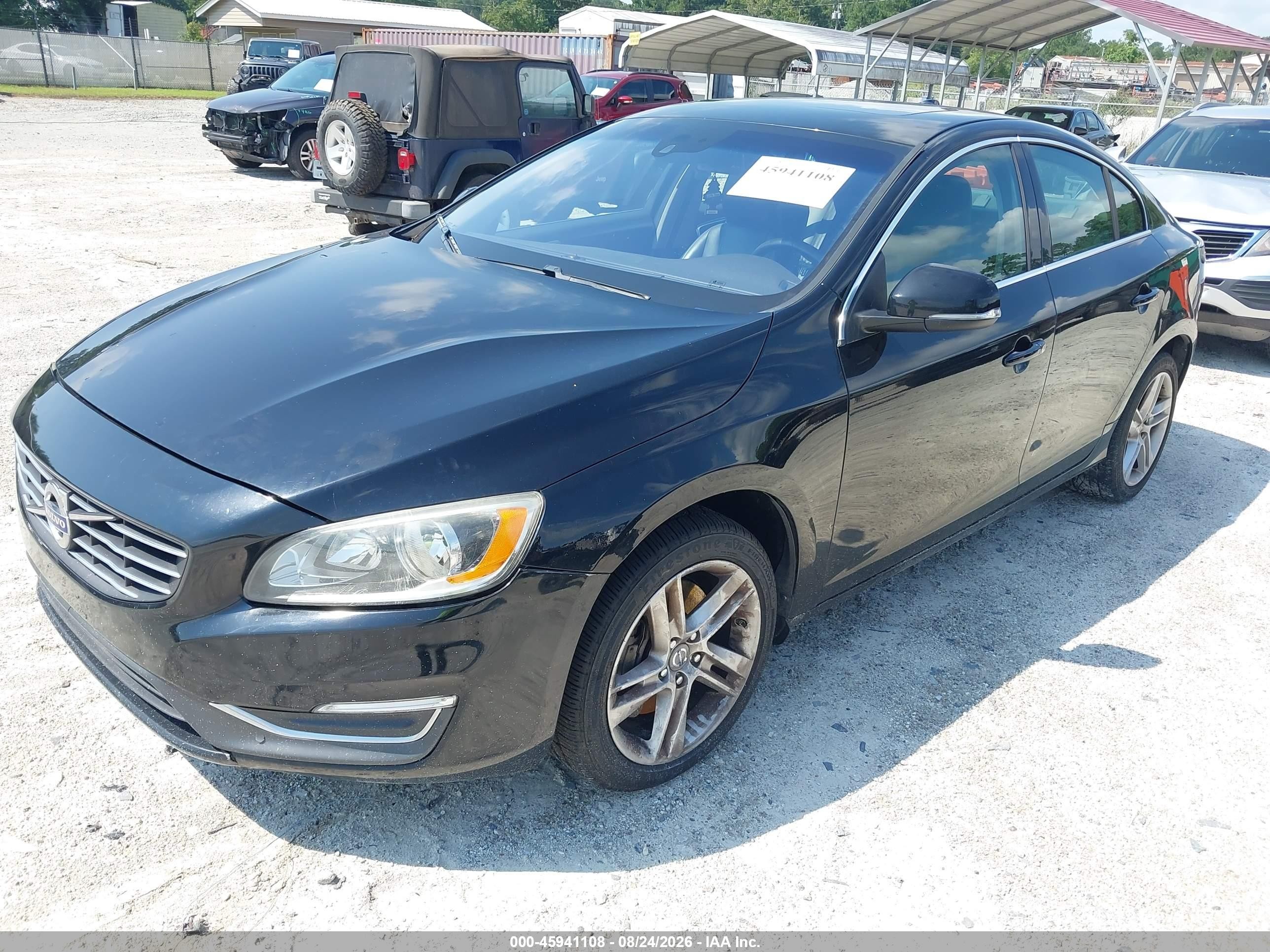 2014 Volvo S60 T5 Black vin: YV1612FH3E2279515
