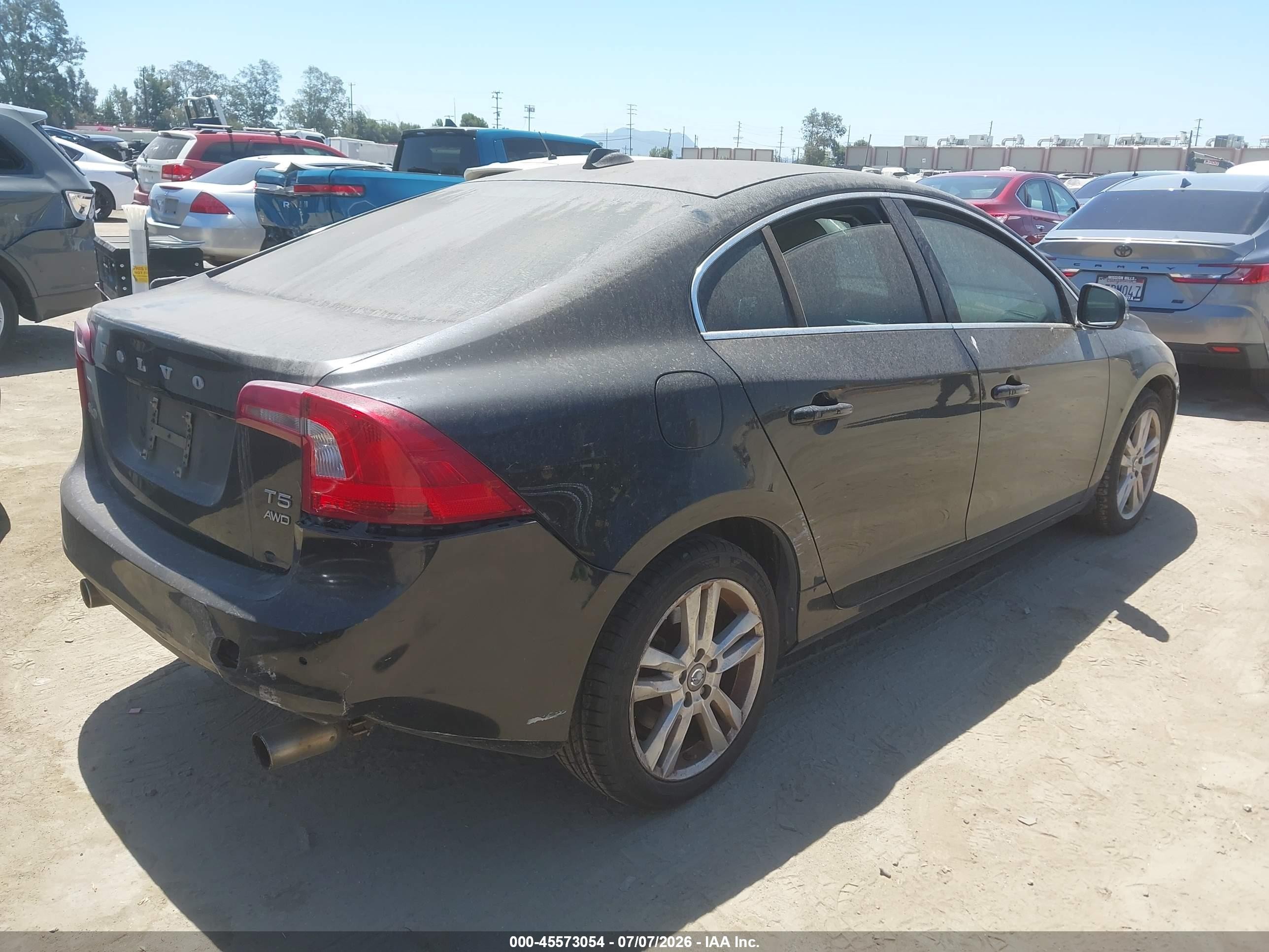 2013 Volvo S60 T5/t5 Platinum/t5 Premier/t5 Premier Plus Black vin: YV1612FH4D2173993