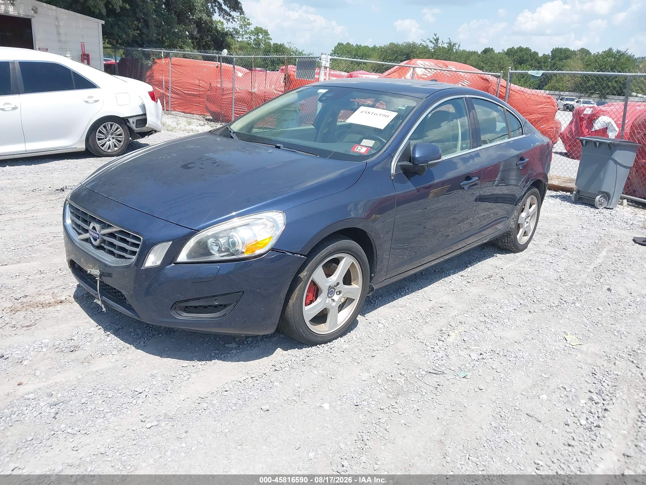 2013 Volvo S60 T5 Blue vin: YV1612FH6D2197812