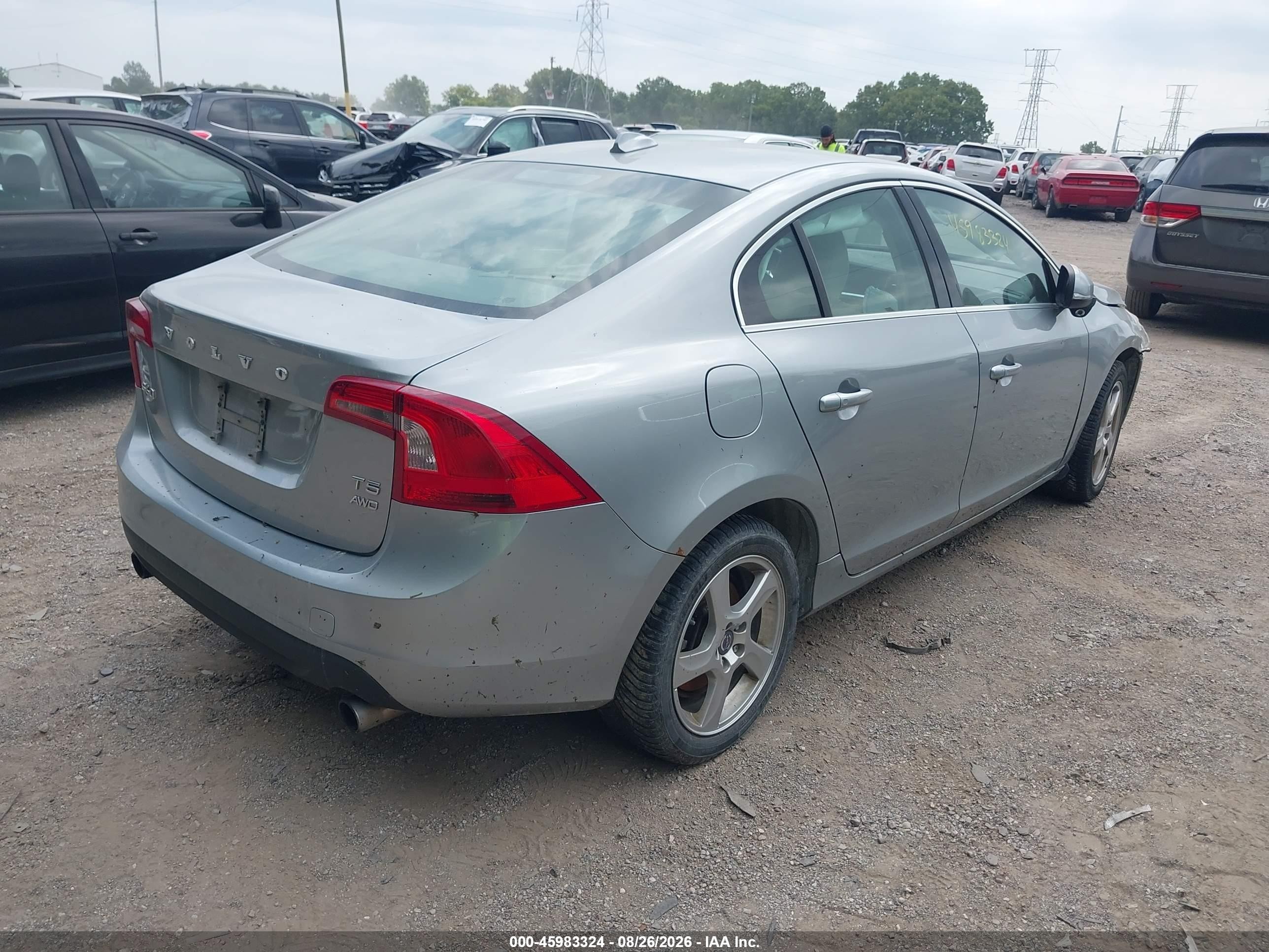 2013 Volvo S60 T5 Silver vin: YV1612FH6D2210591