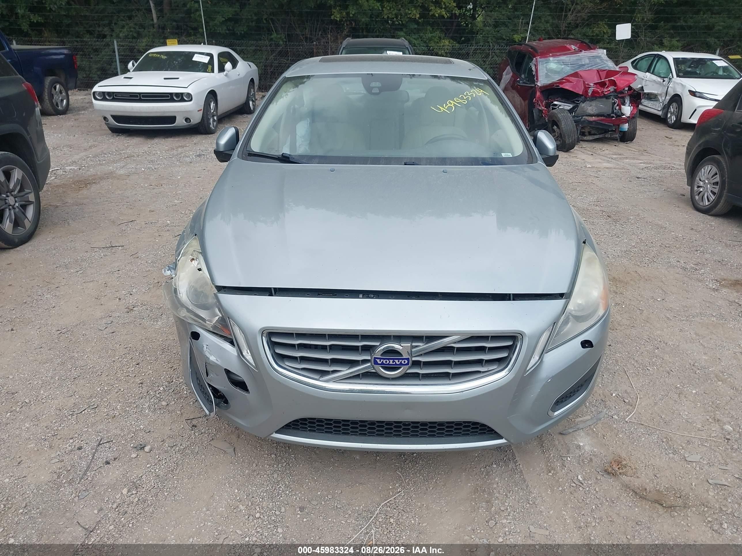 2013 Volvo S60 T5 Silver vin: YV1612FH6D2210591