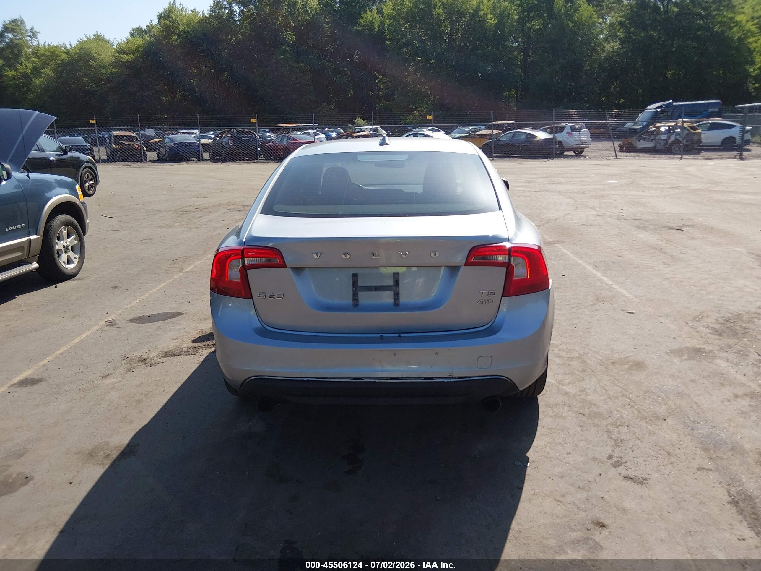 2013 Volvo S60 T5 Silver vin: YV1612FH7D1228474