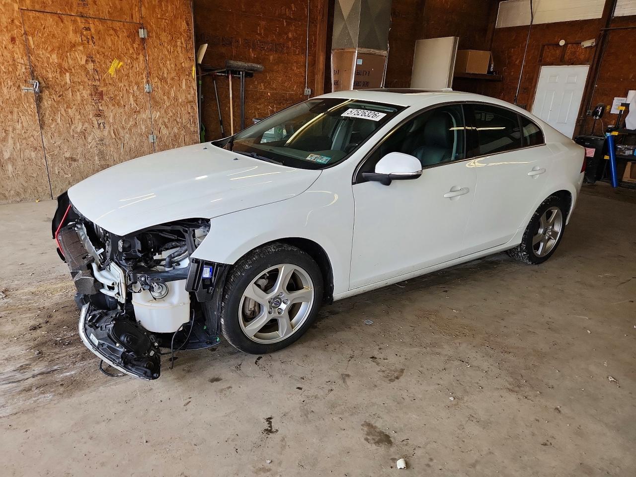 2013 Volvo S60 T5 White vin: YV1612FH7D2198984