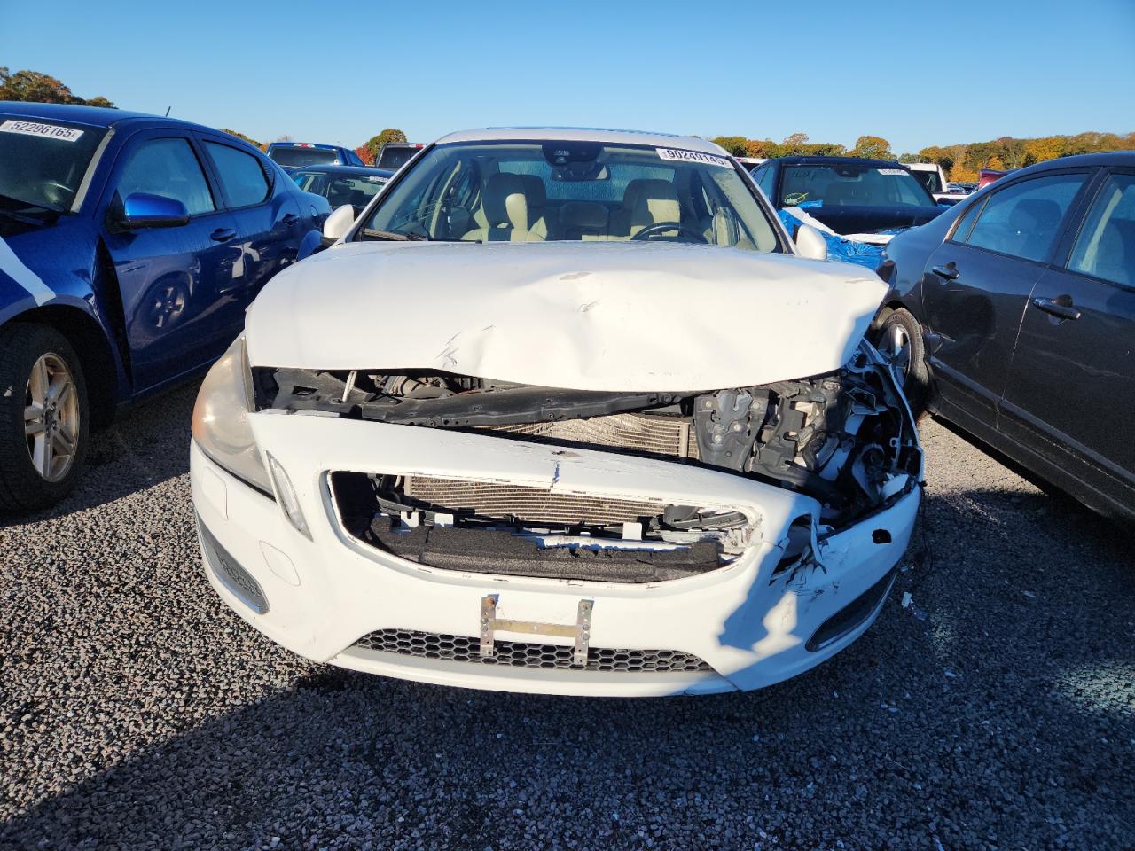 2013 Volvo S60 T5 White vin: YV1612FH7D2205996