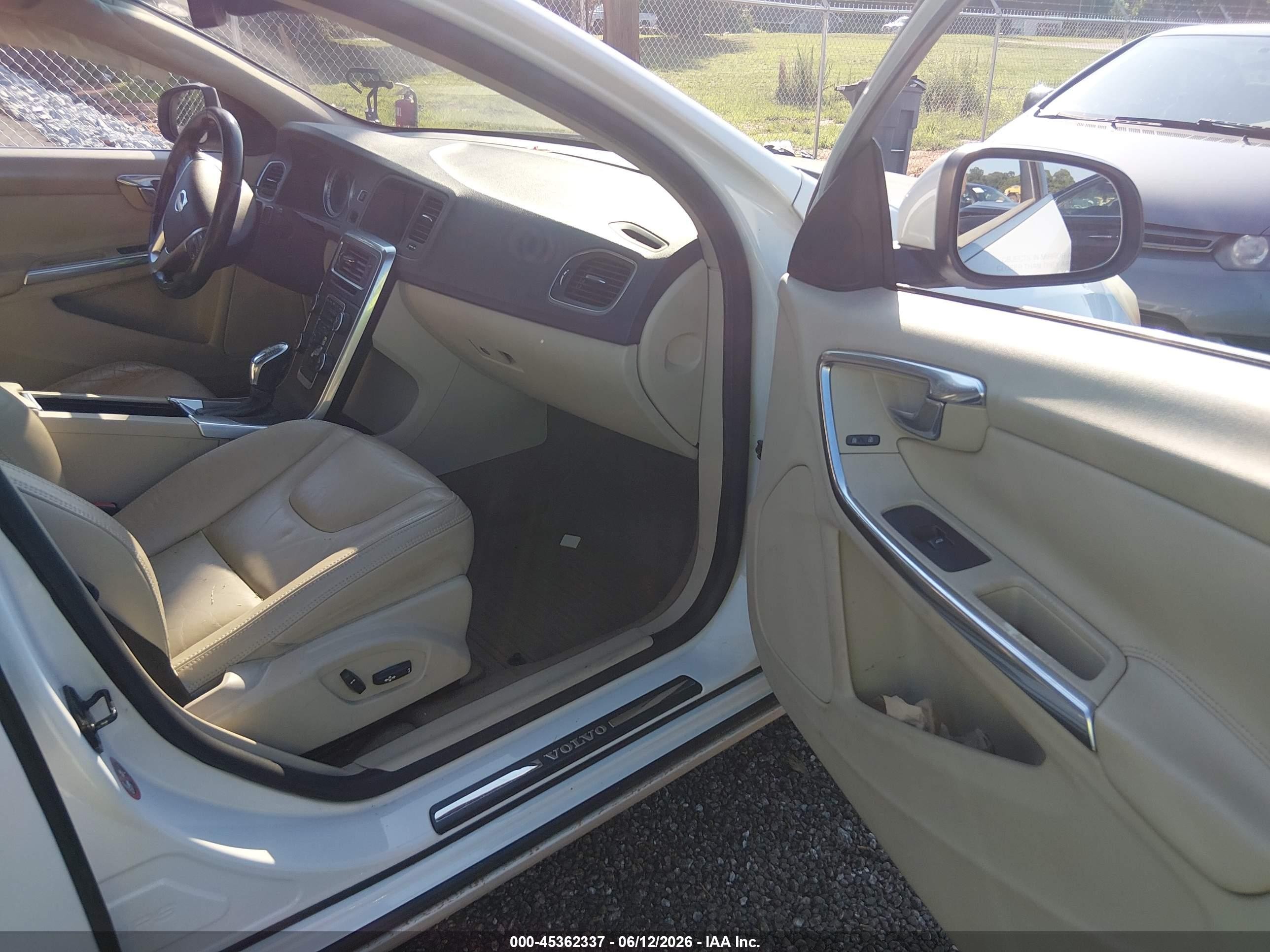 2013 Volvo S60 T5 White vin: YV1612FH9D2183175
