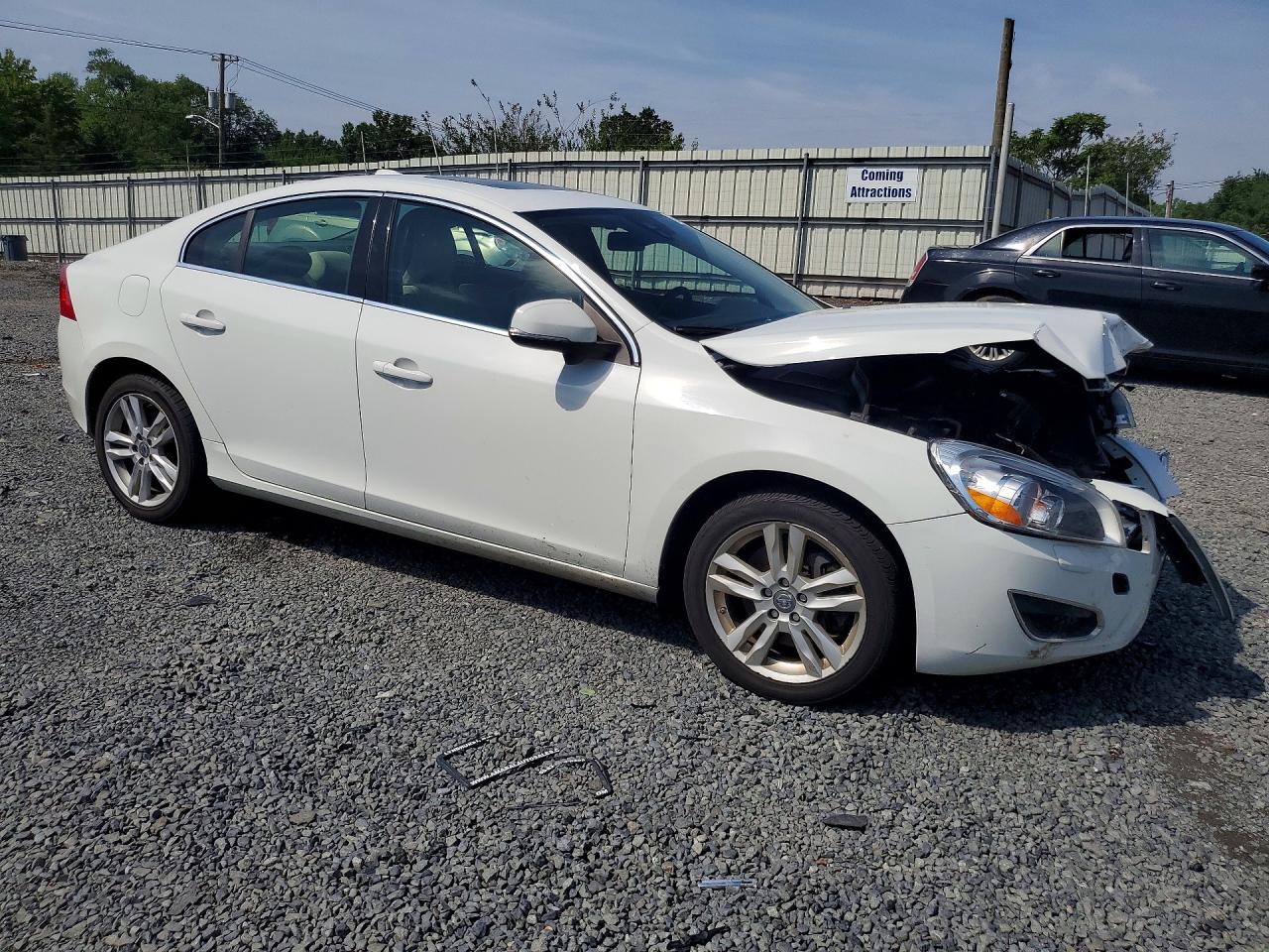 2013 Volvo S60 T5 White vin: YV1612FH9D2218491