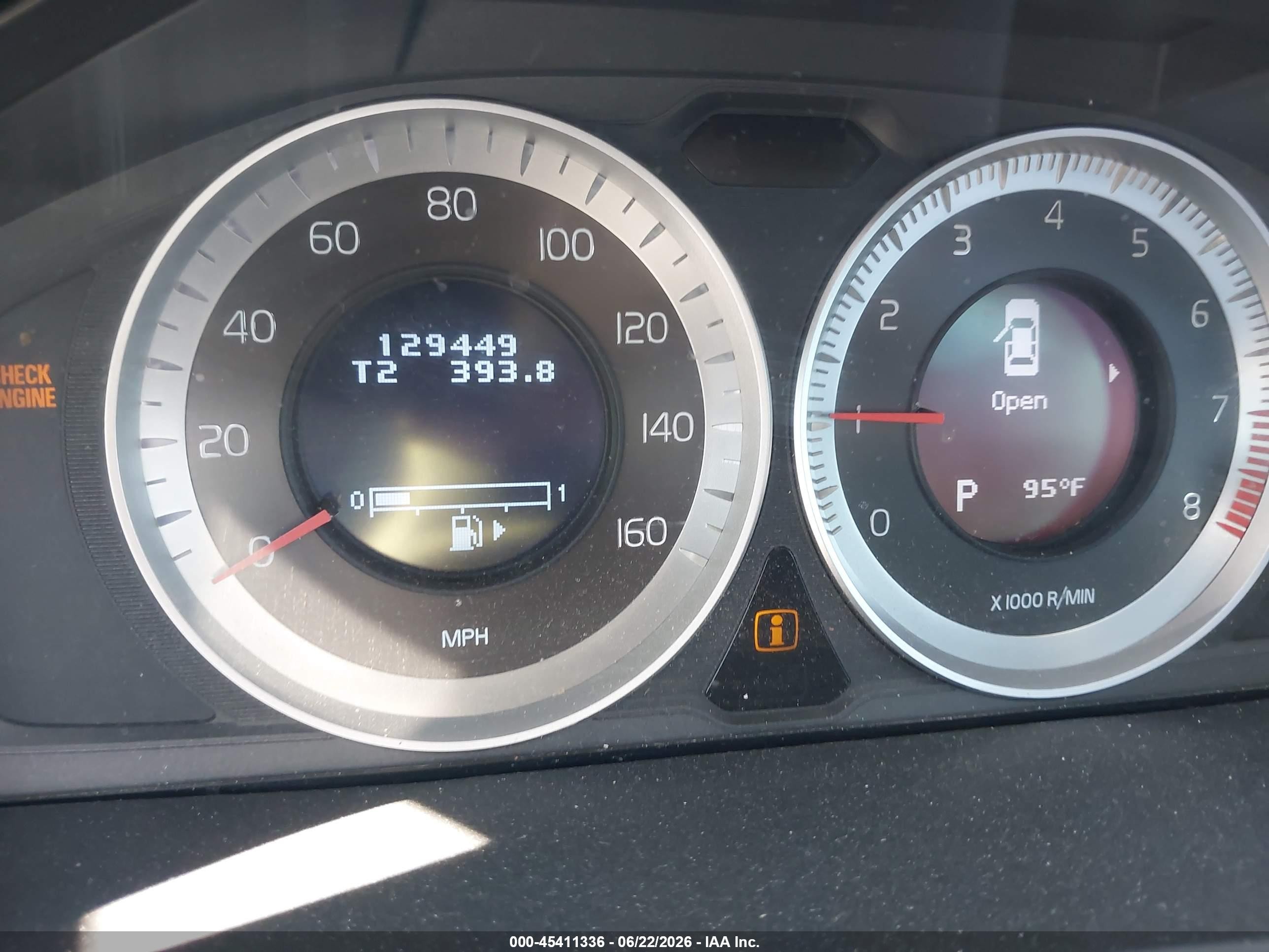 2013 Volvo S60 T5 Platinum Black vin: YV1612FHXD2207144