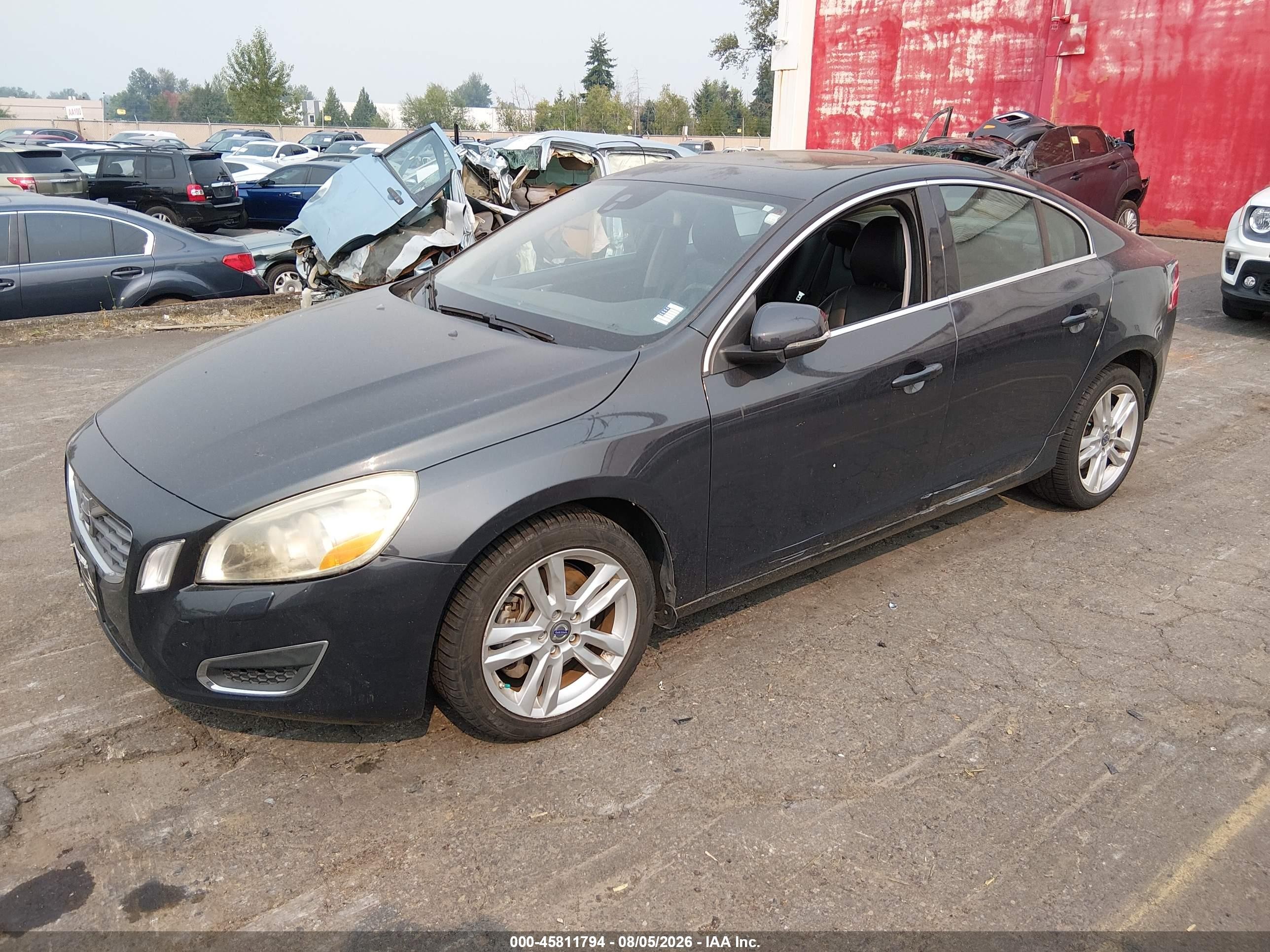 2013 Volvo S60 T5 Gray vin: YV1612FS0D2210548